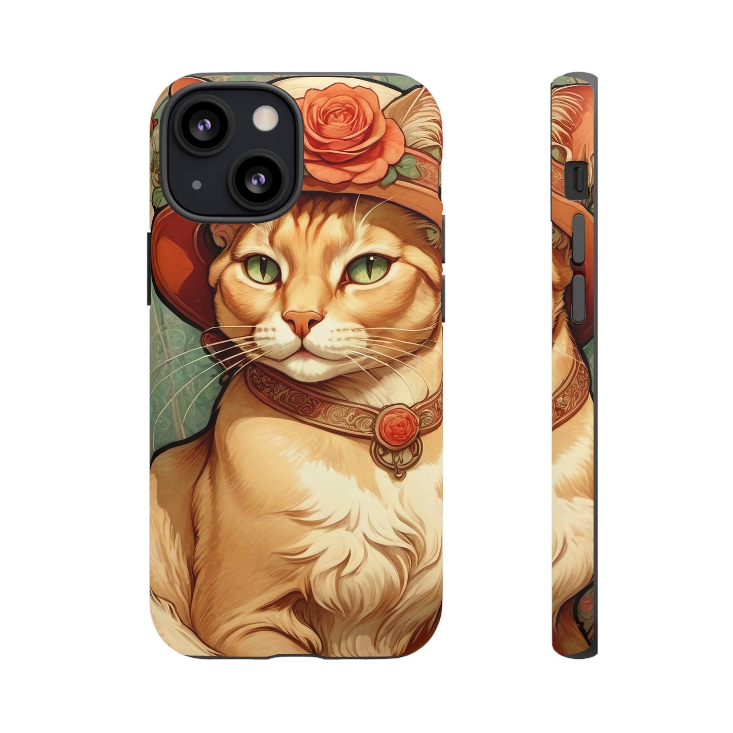 Alphonse Mucha Tough Phone Cases (A lady cat)