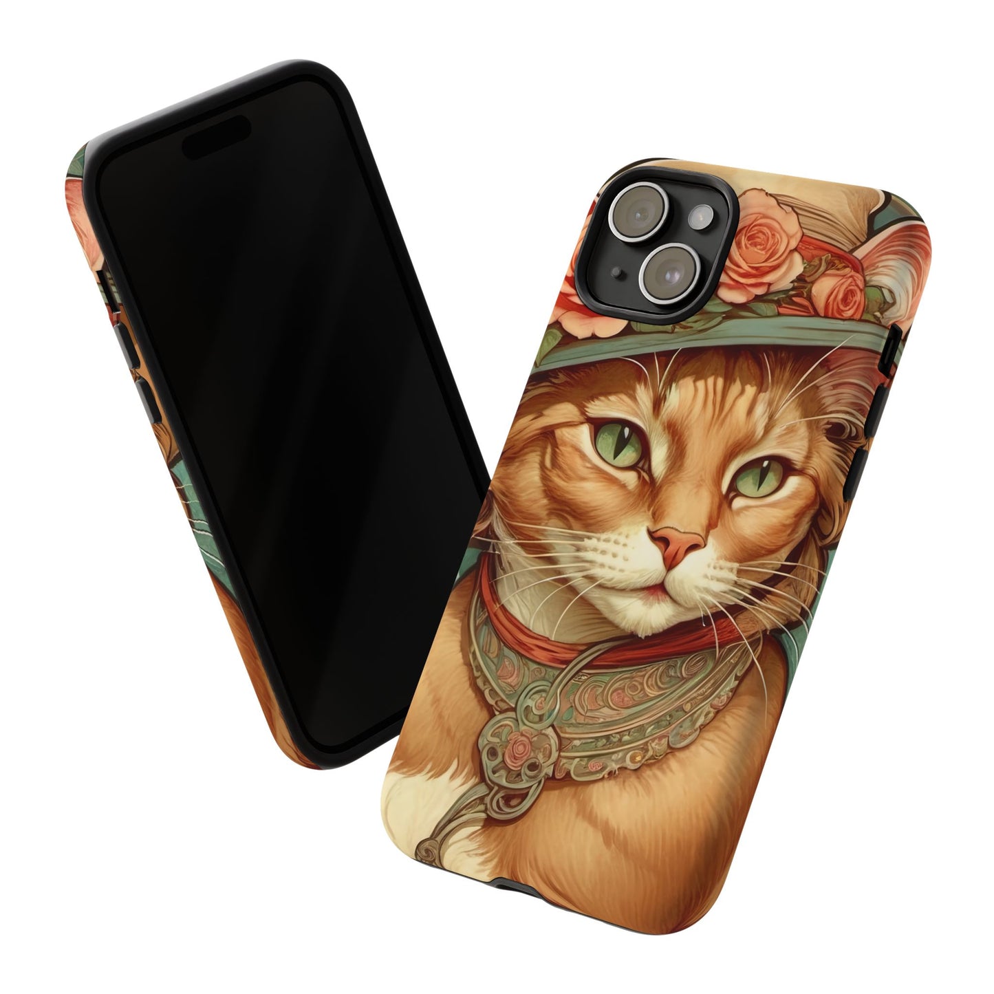 Alphonse Mucha Tough Phone Cases (A lady cat 2)