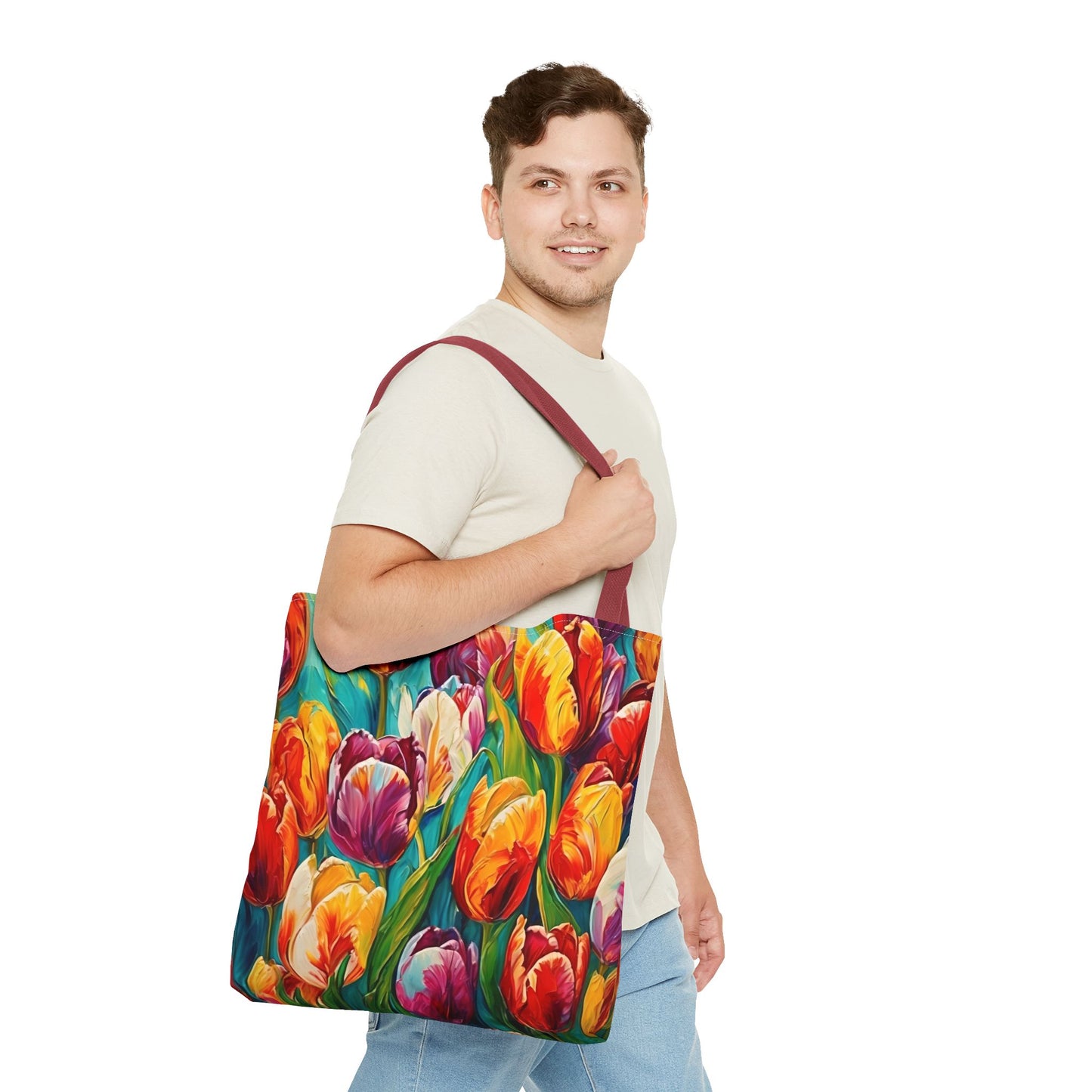 Vincent Van Gogh inspired Colorful Tulips Tote Bag