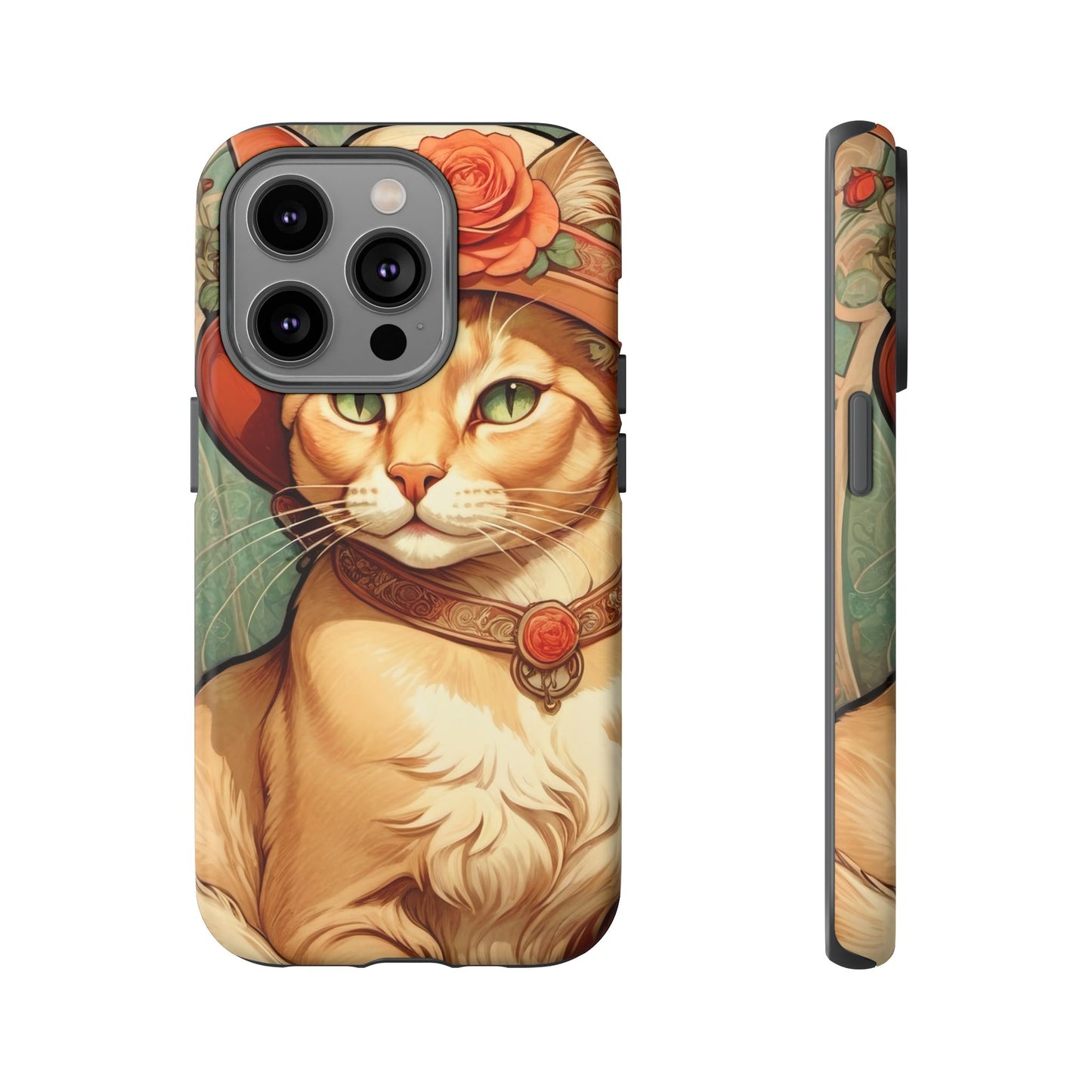 Alphonse Mucha Tough Phone Cases (A lady cat)