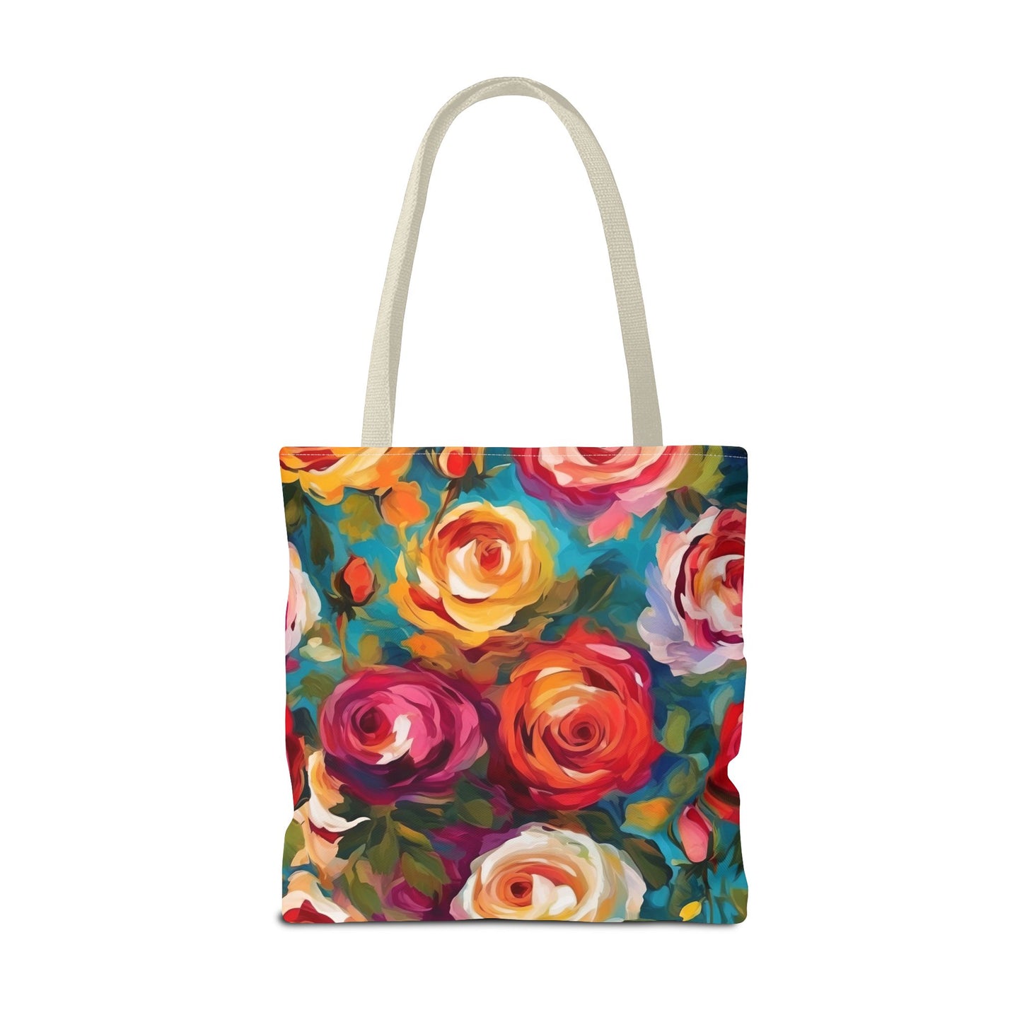 Claude Monet inspired Colorful Garden Roses Tote Bag