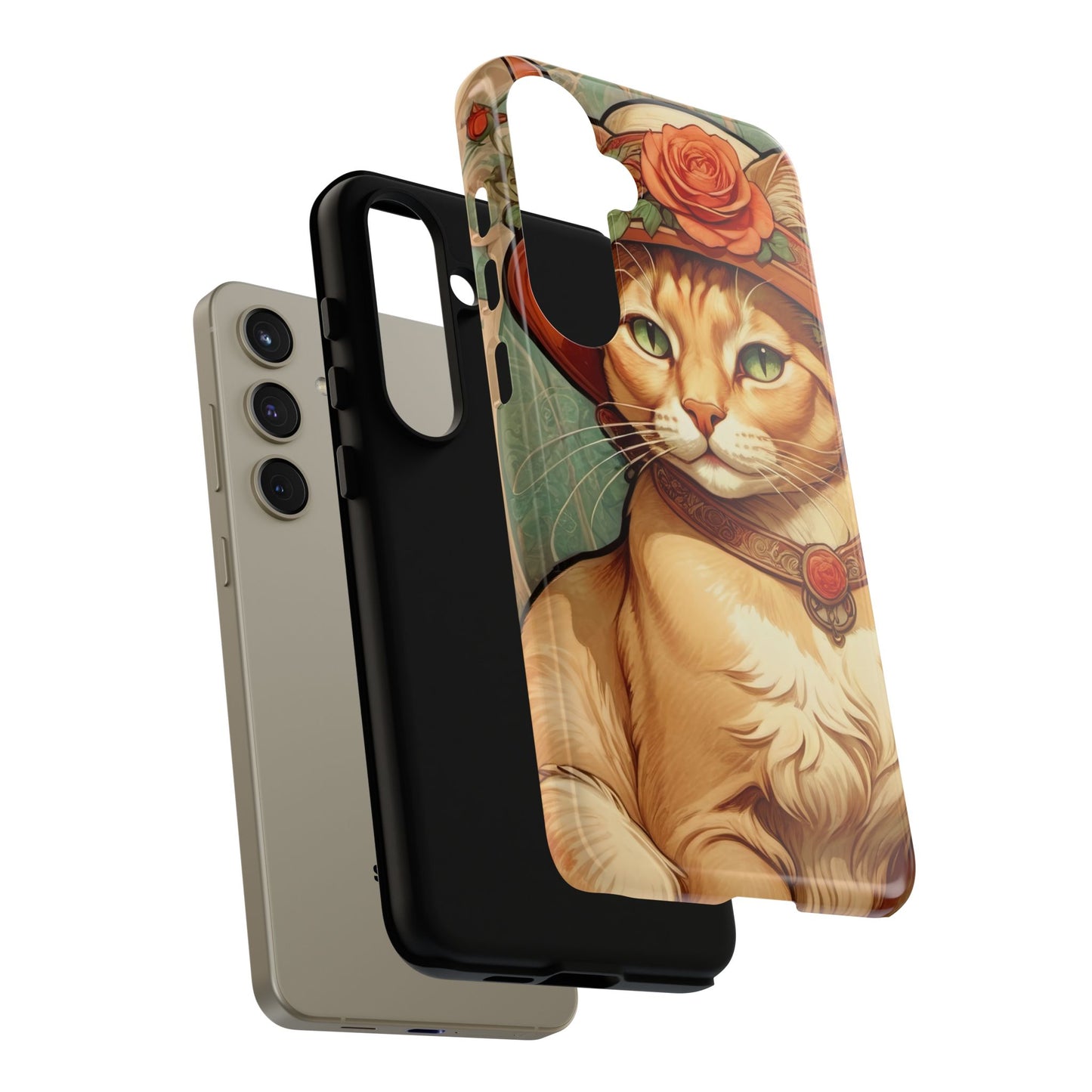 Alphonse Mucha Tough Phone Cases (A lady cat)