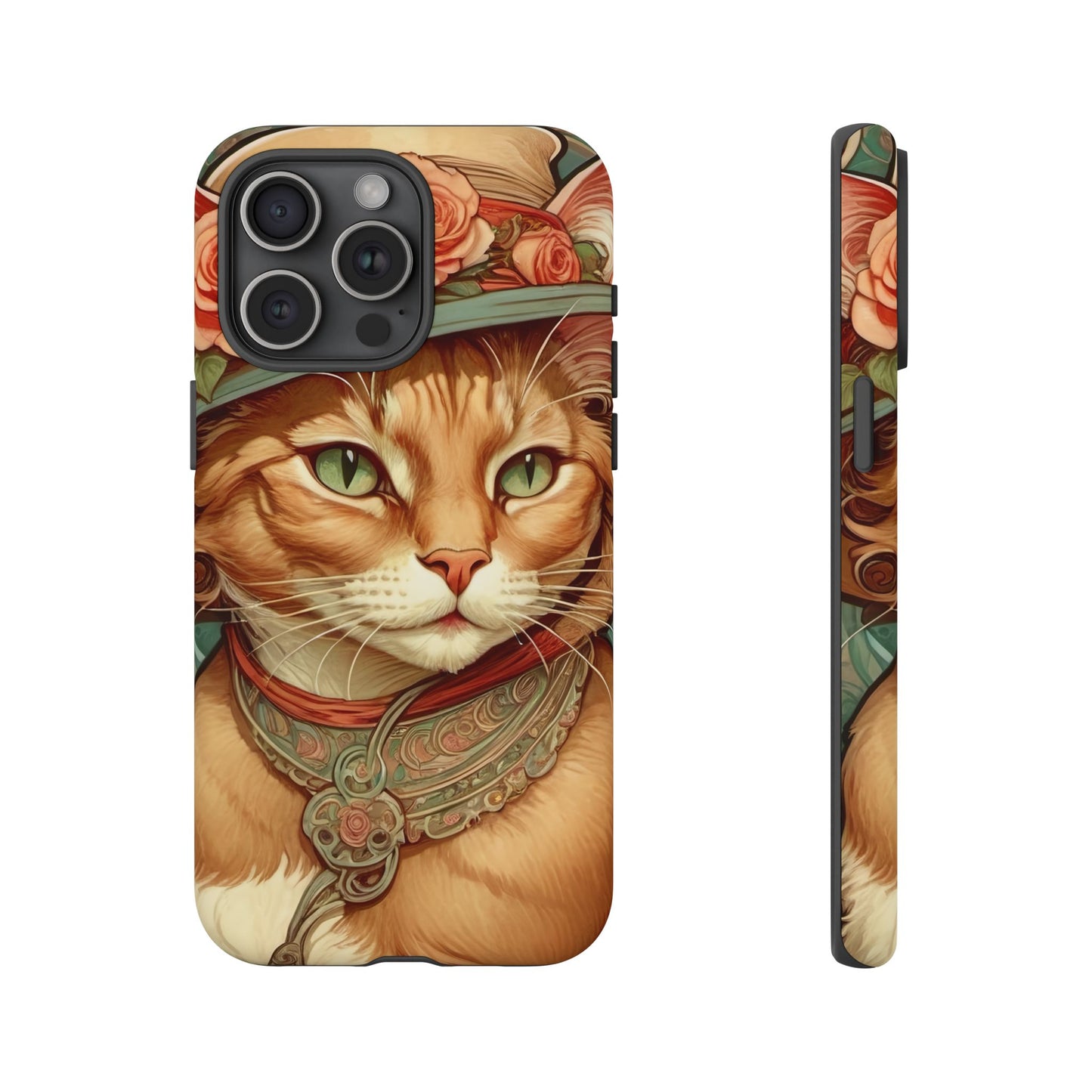 Alphonse Mucha Tough Phone Cases (A lady cat 2)