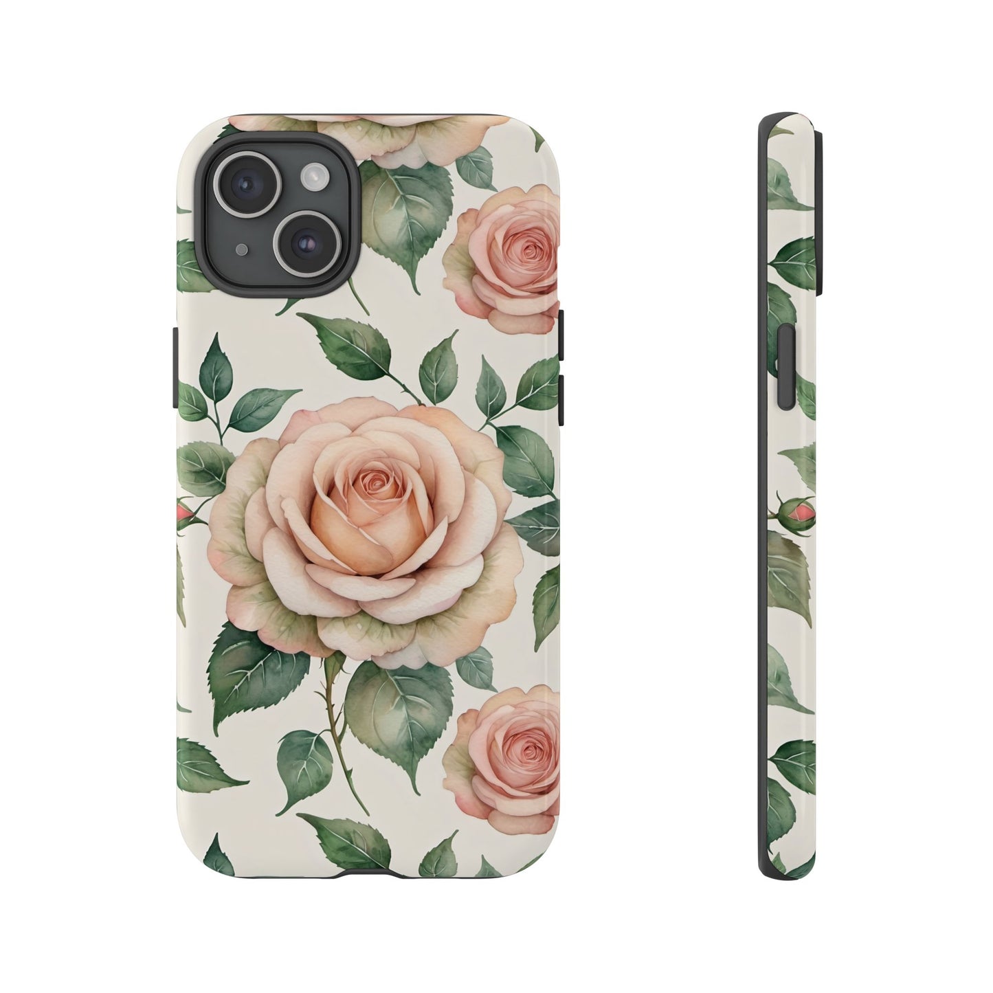 Watercolor Large Roses Tough Cases