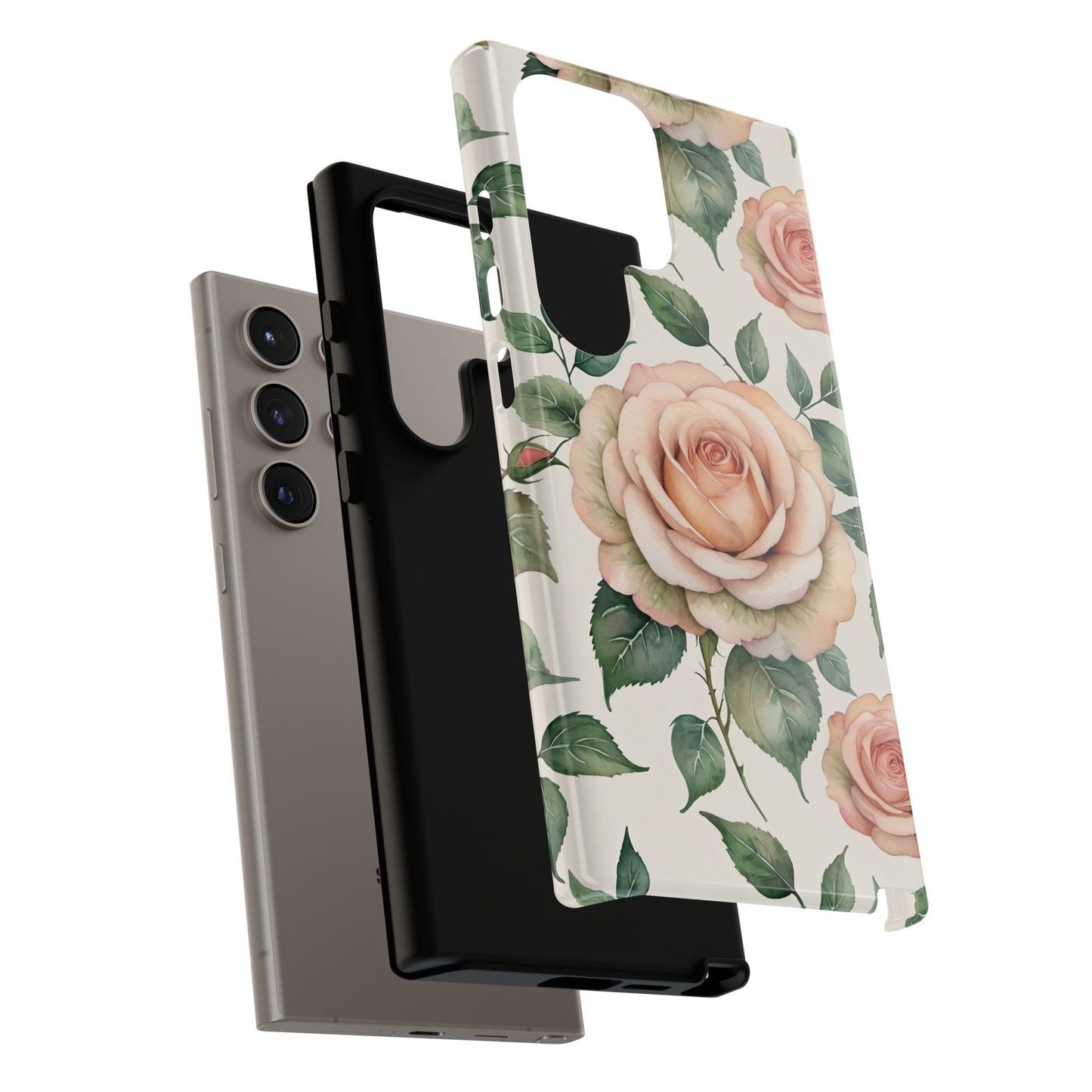 Watercolor Large Roses Tough Cases