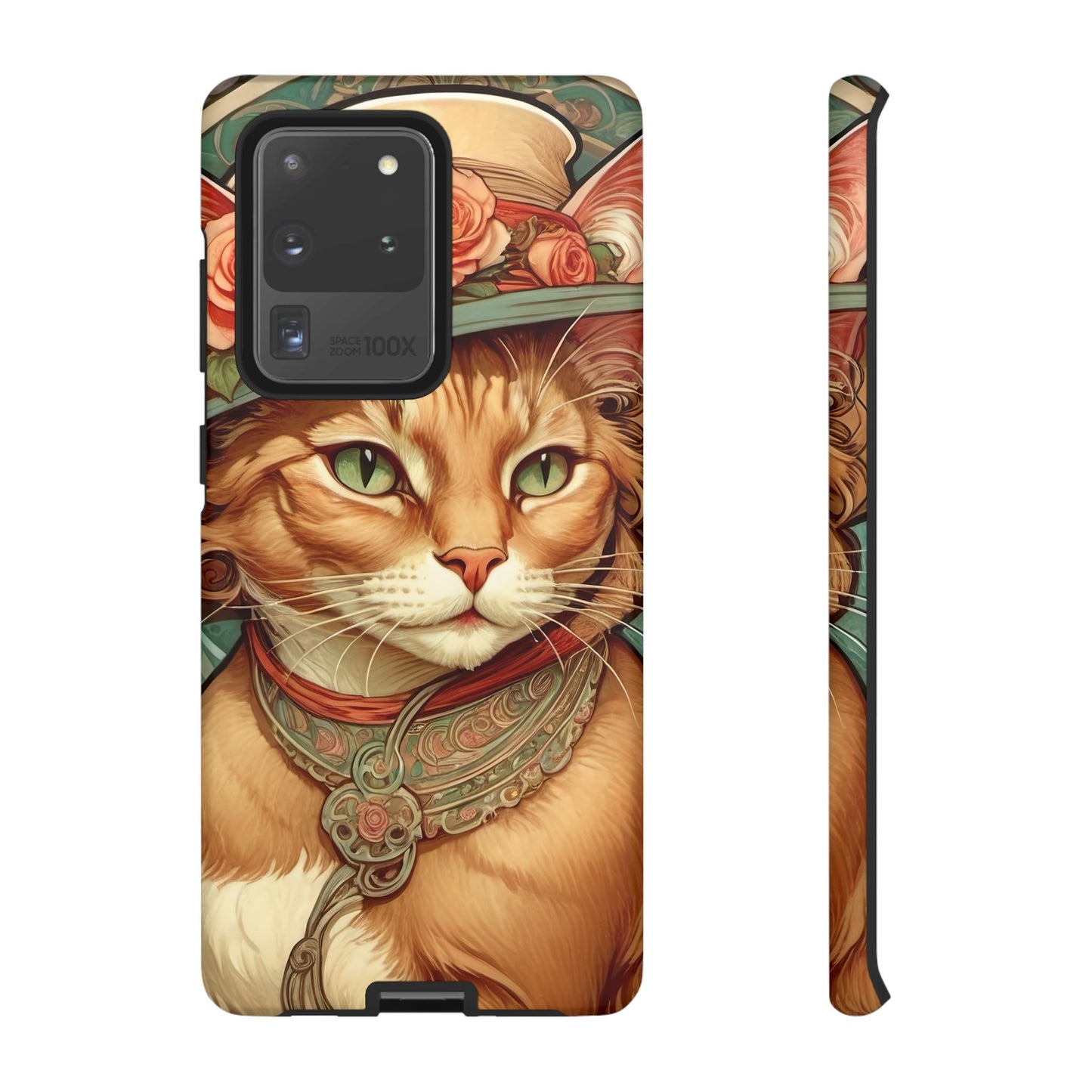 Alphonse Mucha Tough Phone Cases (A lady cat 2)