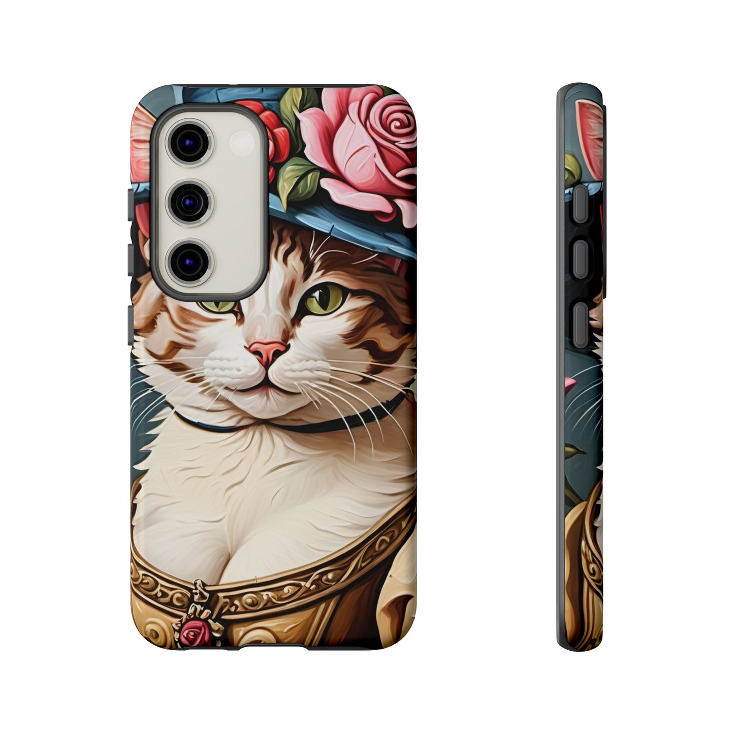 Oil Painting Cat Tough Phone Cases (A Lady 2)