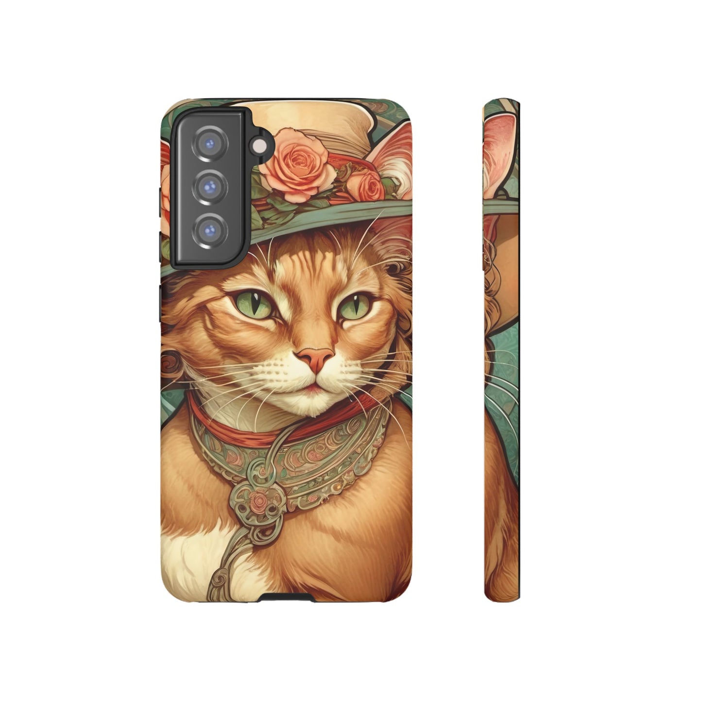 Alphonse Mucha Tough Phone Cases (A lady cat 2)