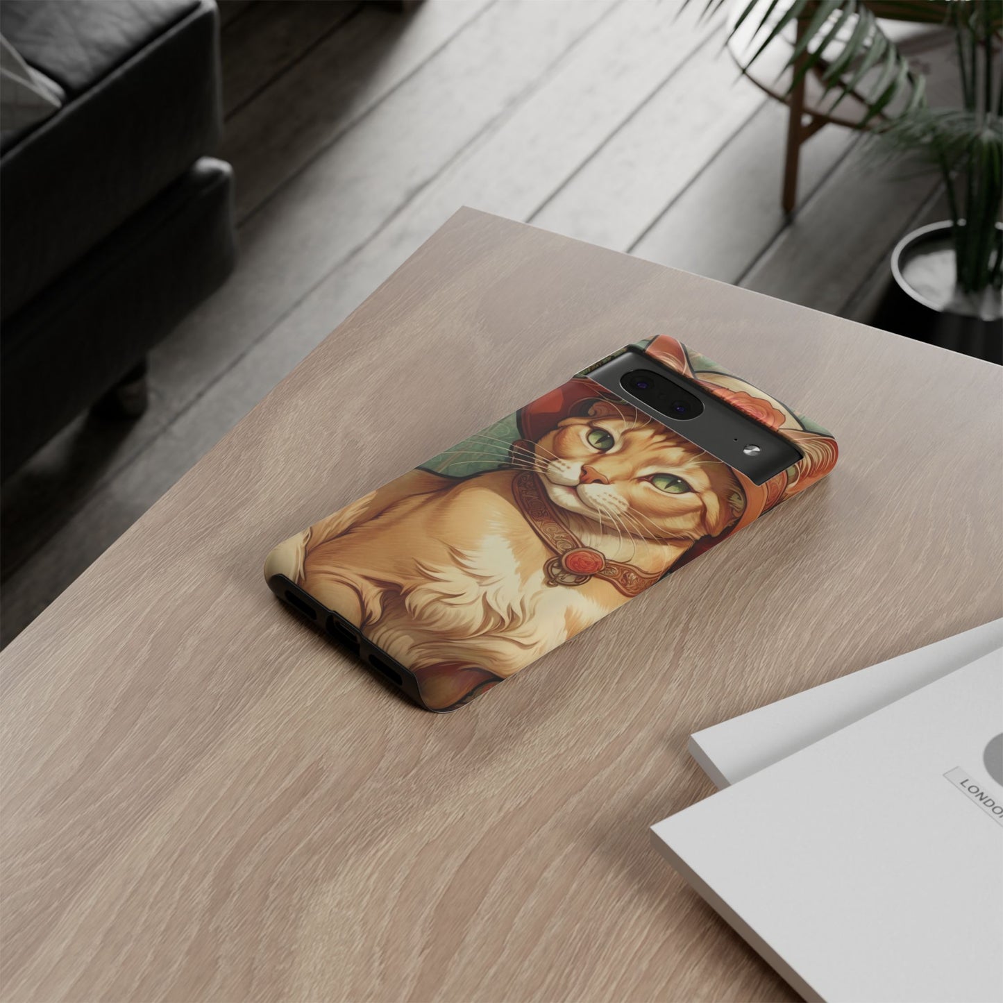 Alphonse Mucha Tough Phone Cases (A lady cat)