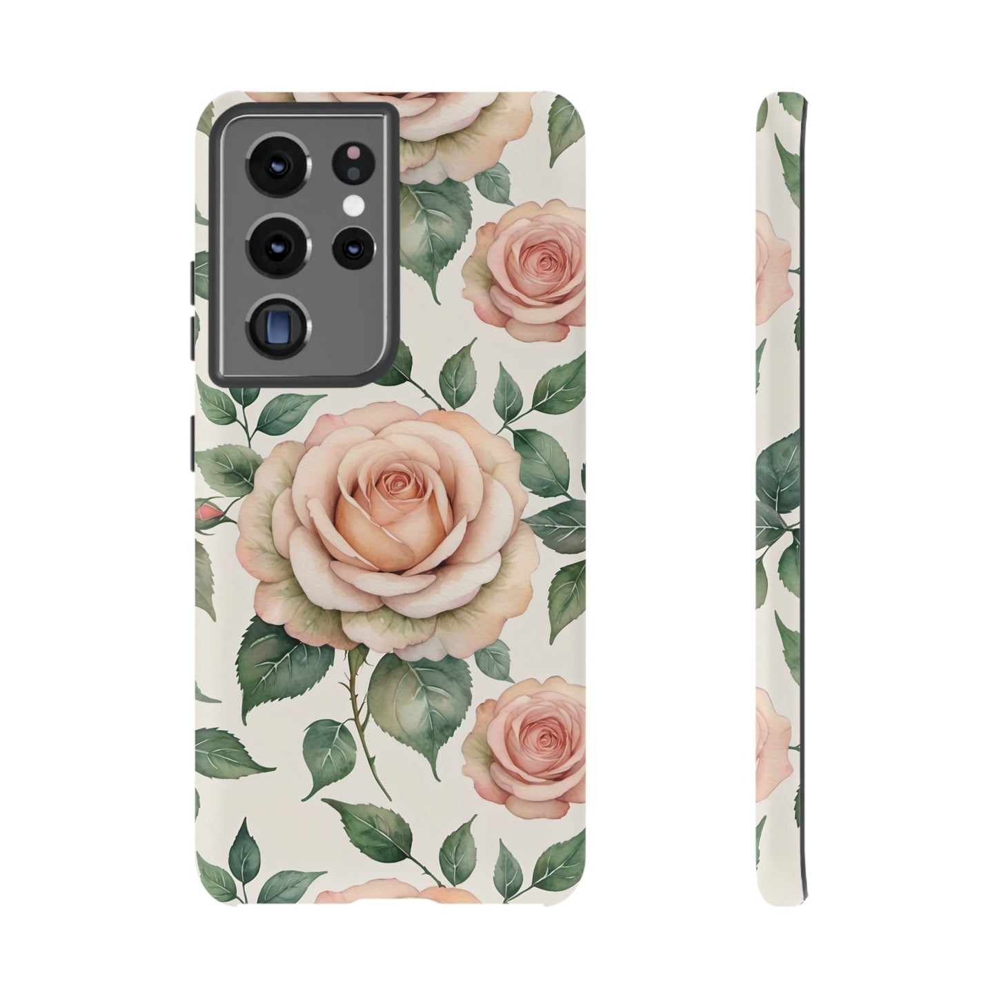Watercolor Large Roses Tough Cases
