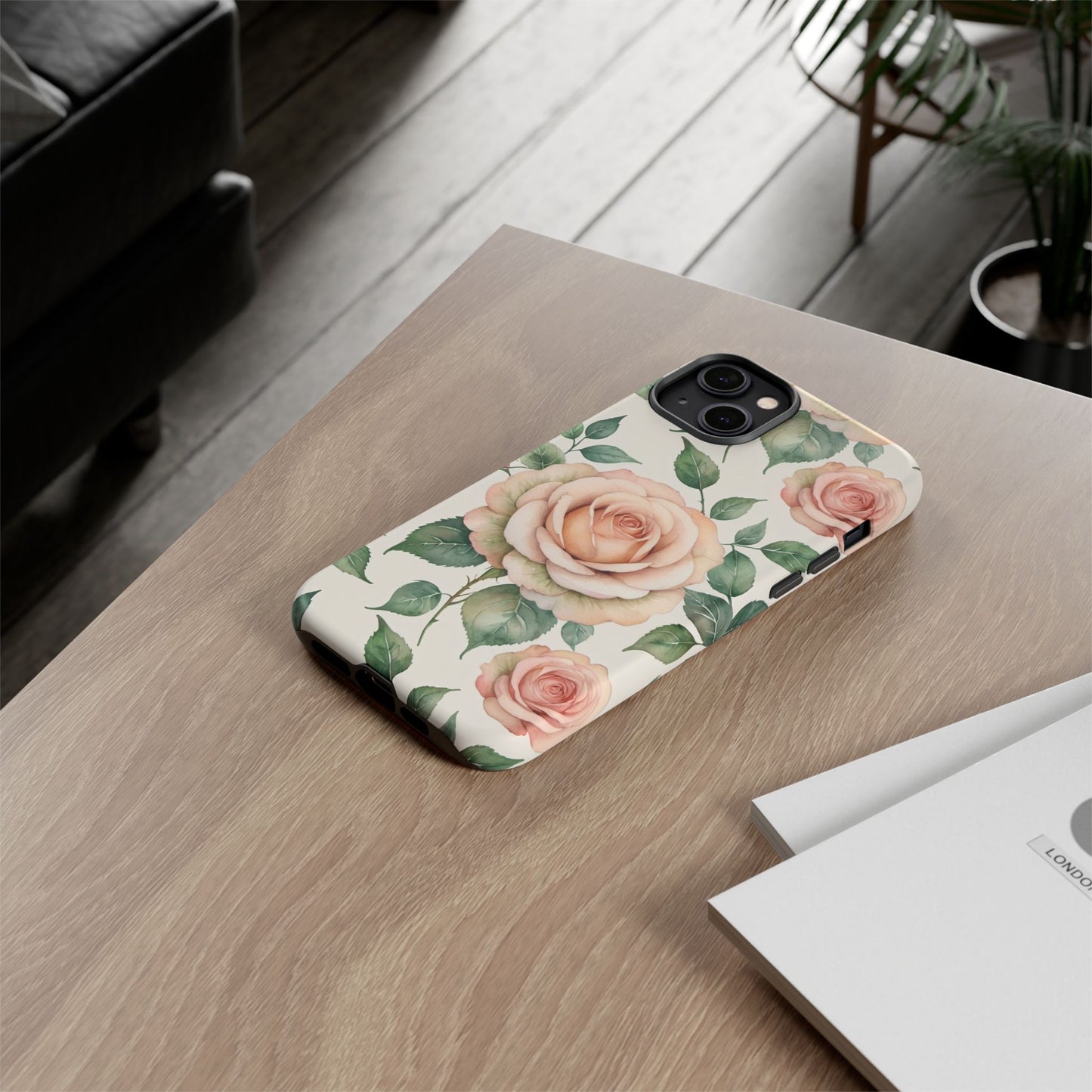 Watercolor Large Roses Tough Cases