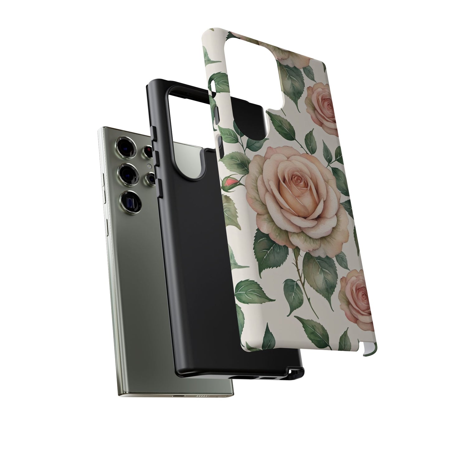 Watercolor Large Roses Tough Cases