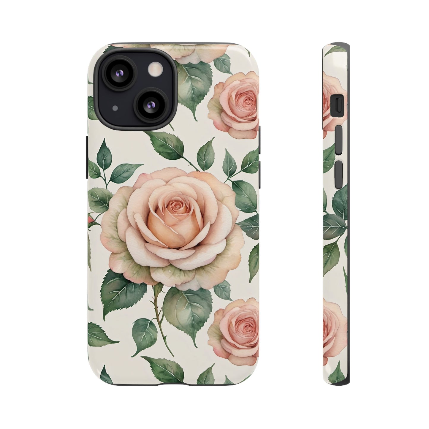 Watercolor Large Roses Tough Cases