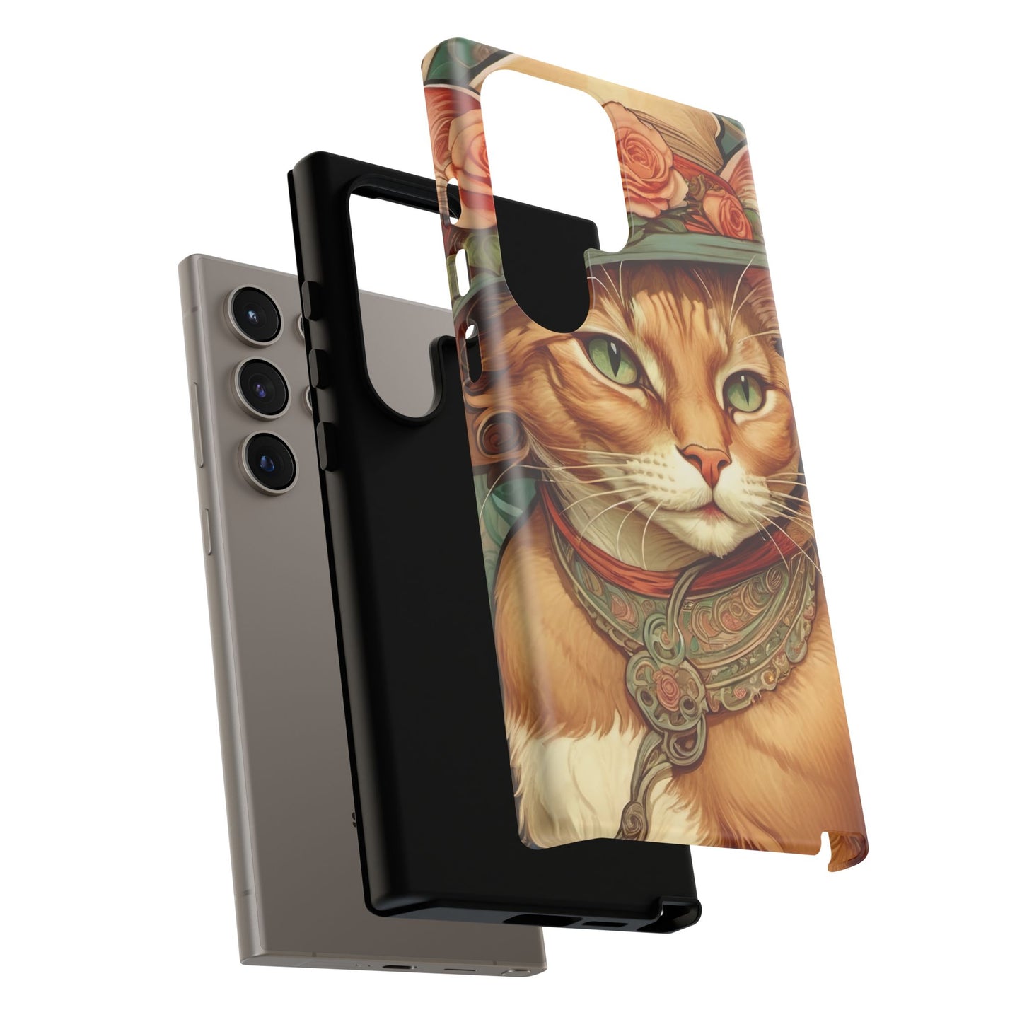 Alphonse Mucha Tough Phone Cases (A lady cat 2)