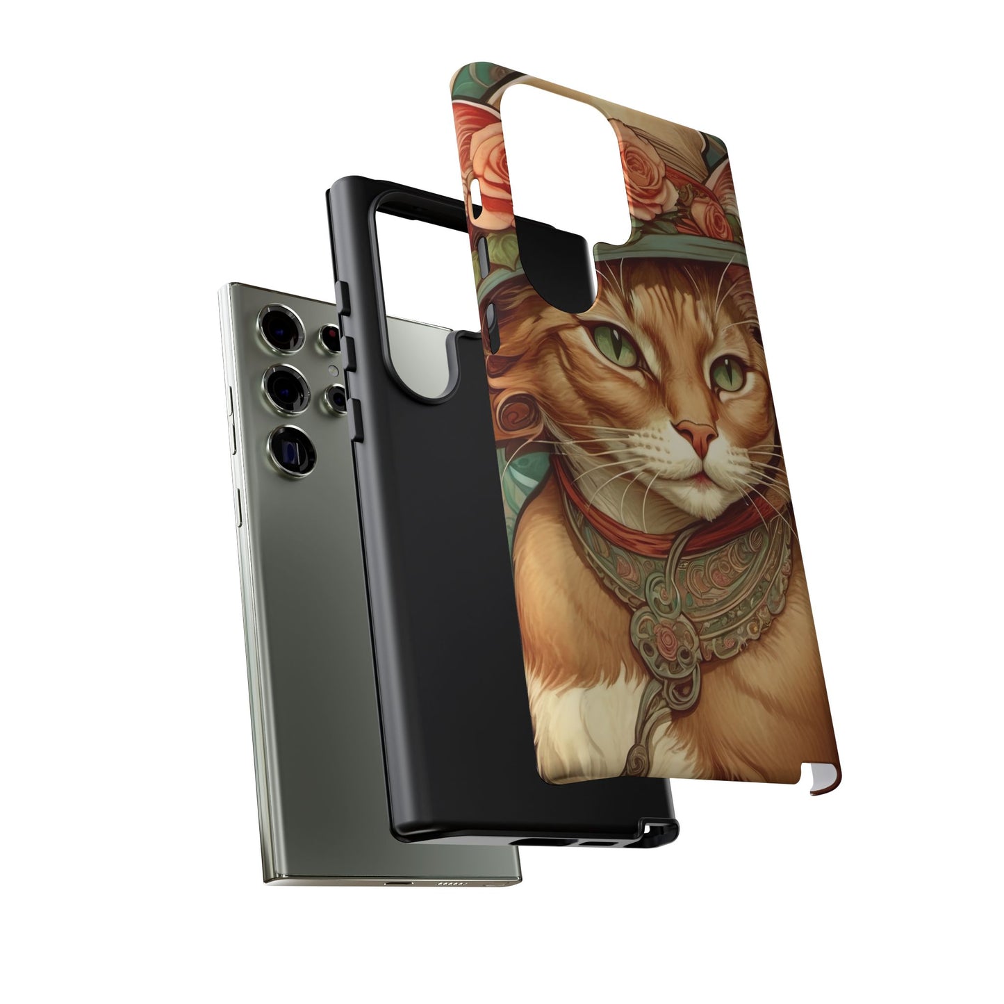 Alphonse Mucha Tough Phone Cases (A lady cat 2)