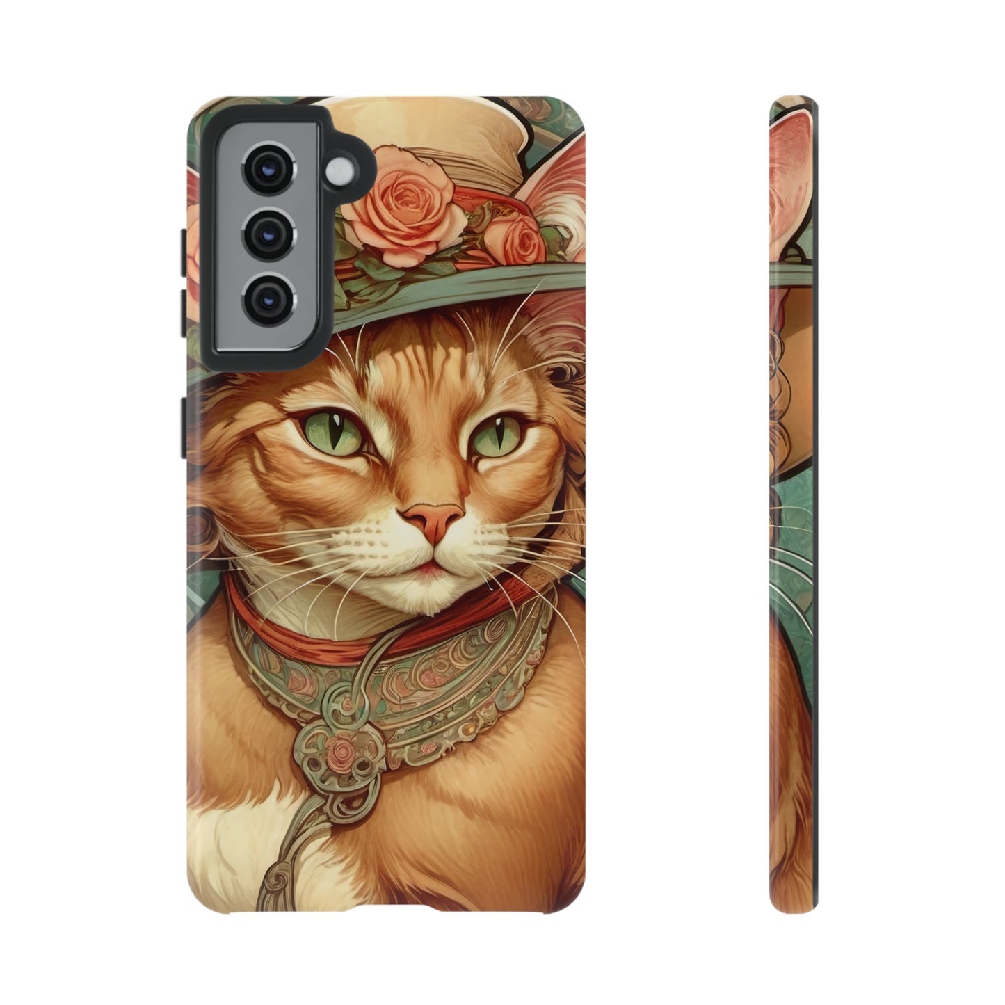 Alphonse Mucha Tough Phone Cases (A lady cat 2)
