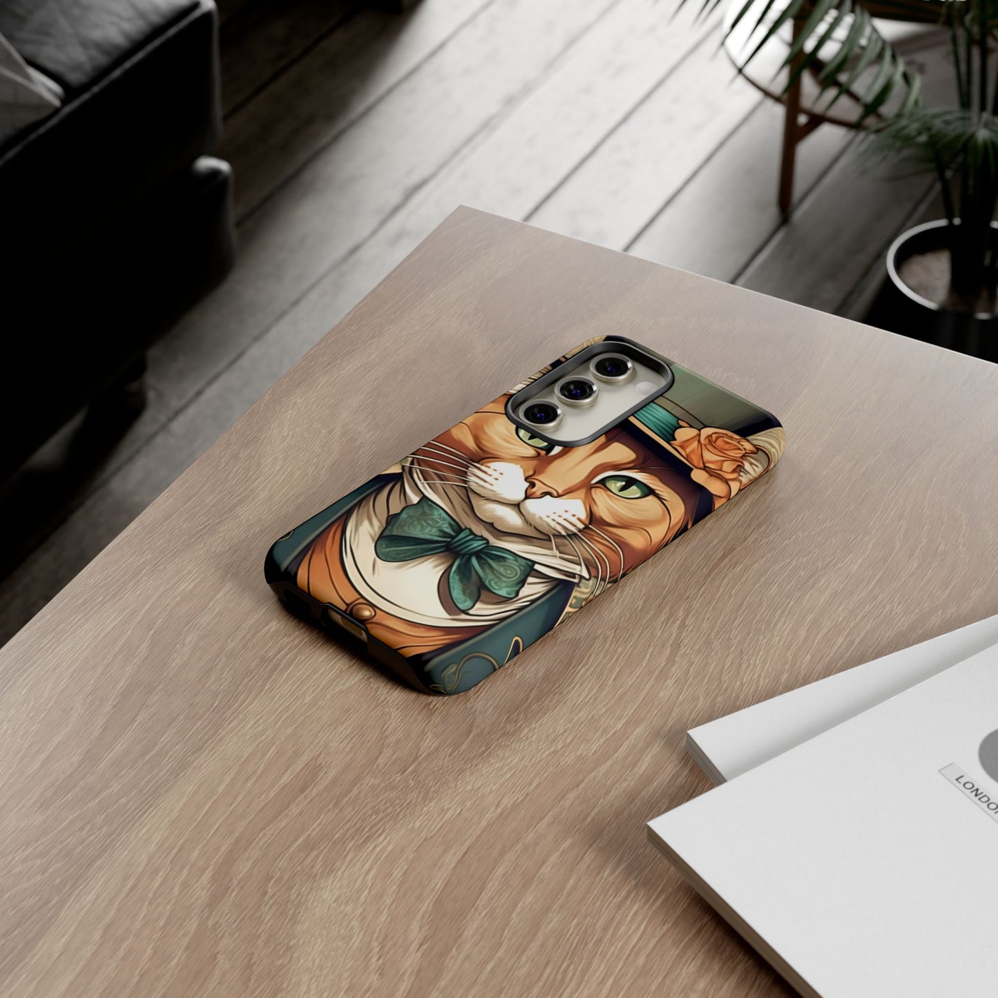 Alphonse Mucha Tough Phone Cases (A gentleman cat)