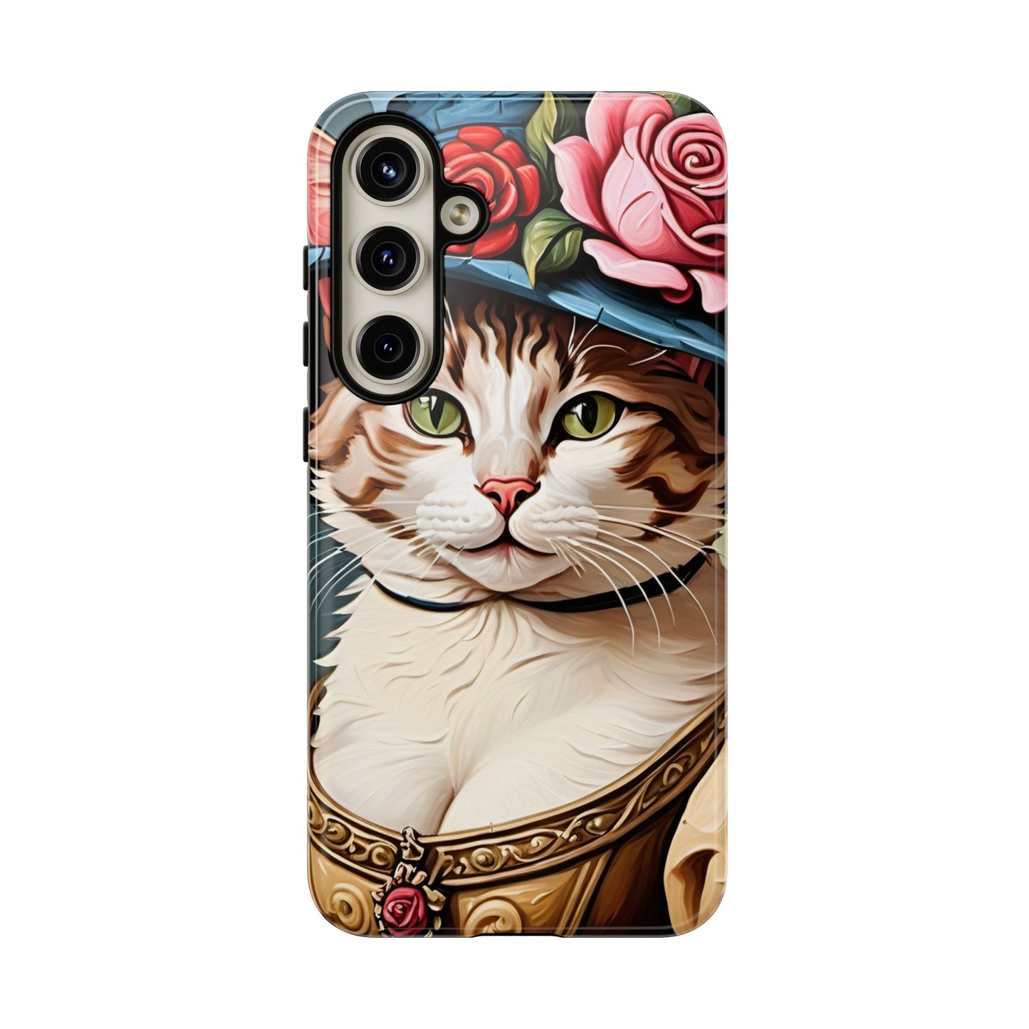 Oil Painting Cat Tough Phone Cases (A Lady 2)