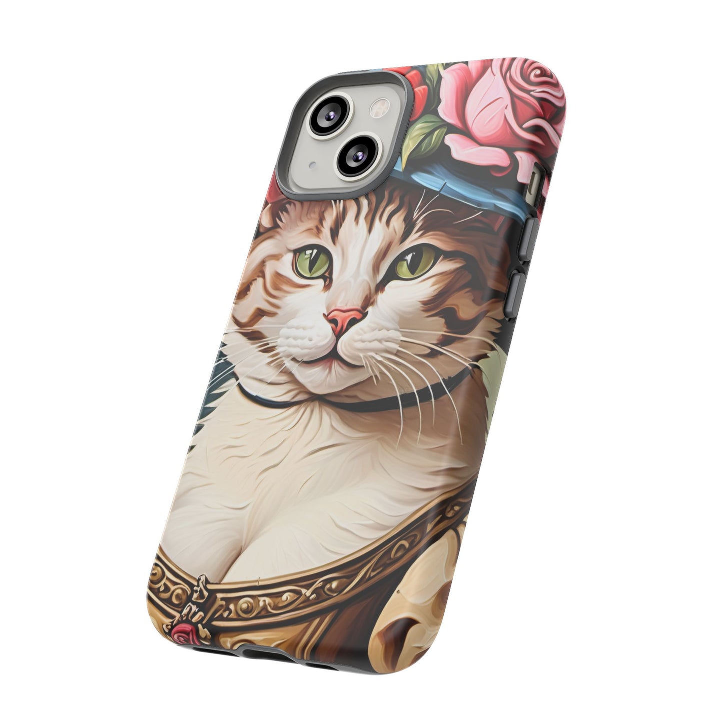 Oil Painting Cat Tough Phone Cases (A Lady 2)