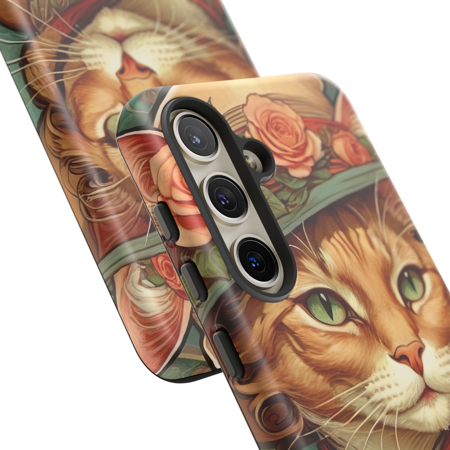Alphonse Mucha Tough Phone Cases (A lady cat 2)