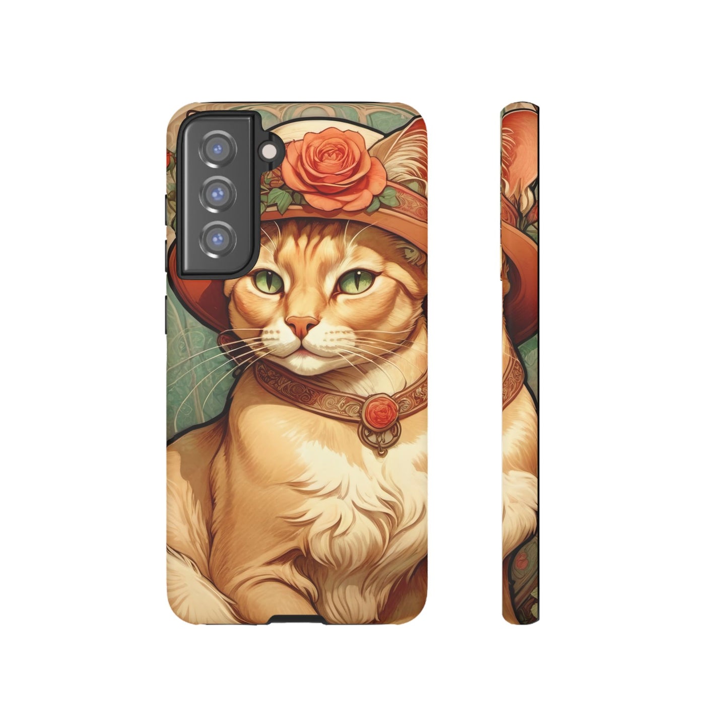 Alphonse Mucha Tough Phone Cases (A lady cat)
