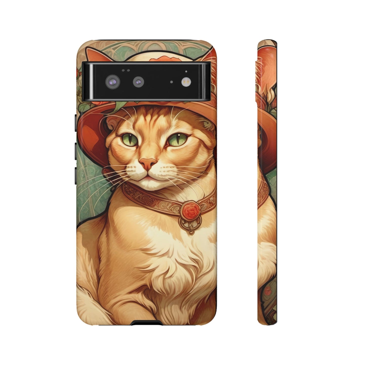 Alphonse Mucha Tough Phone Cases (A lady cat)