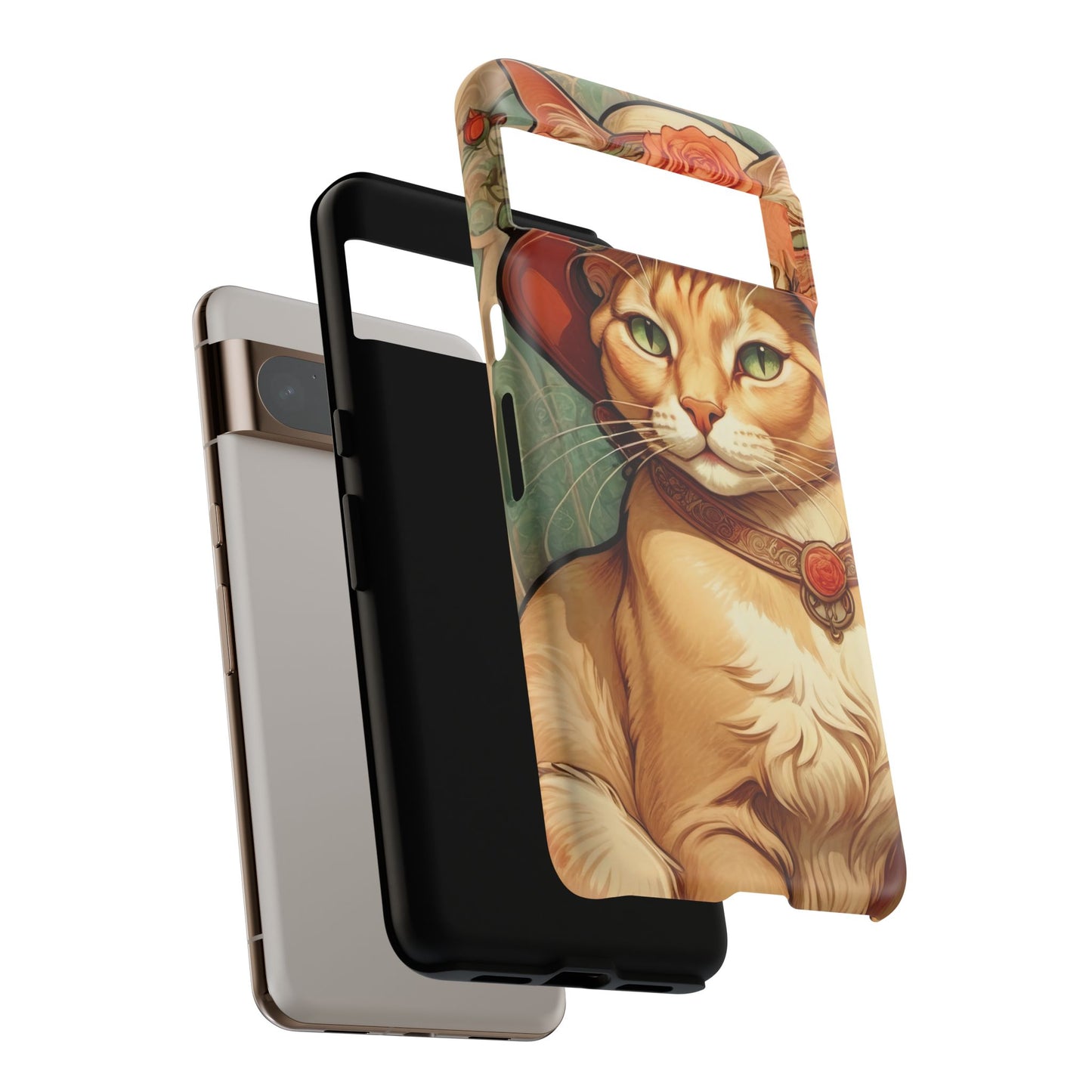 Alphonse Mucha Tough Phone Cases (A lady cat)