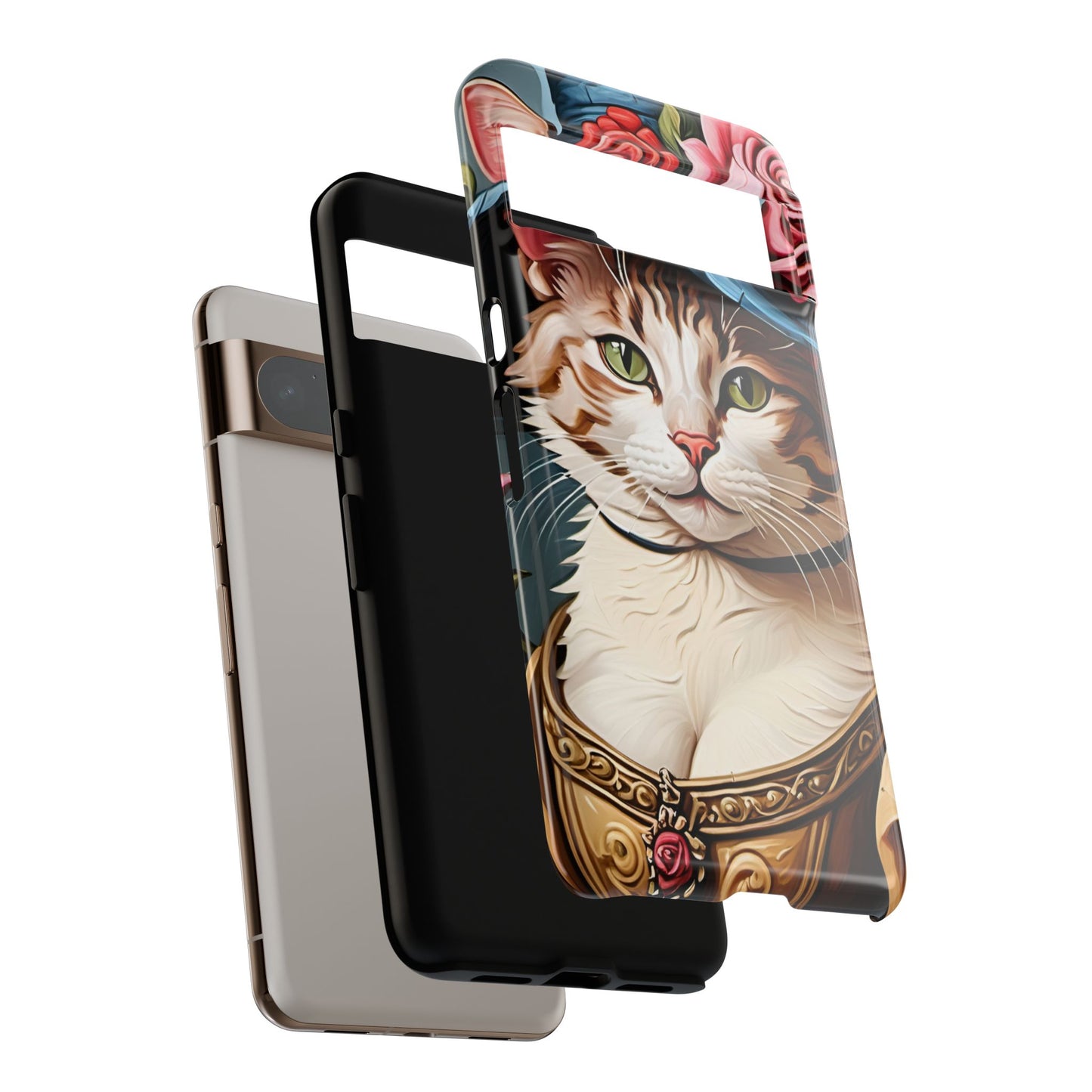 Oil Painting Cat Tough Phone Cases (A Lady 2)