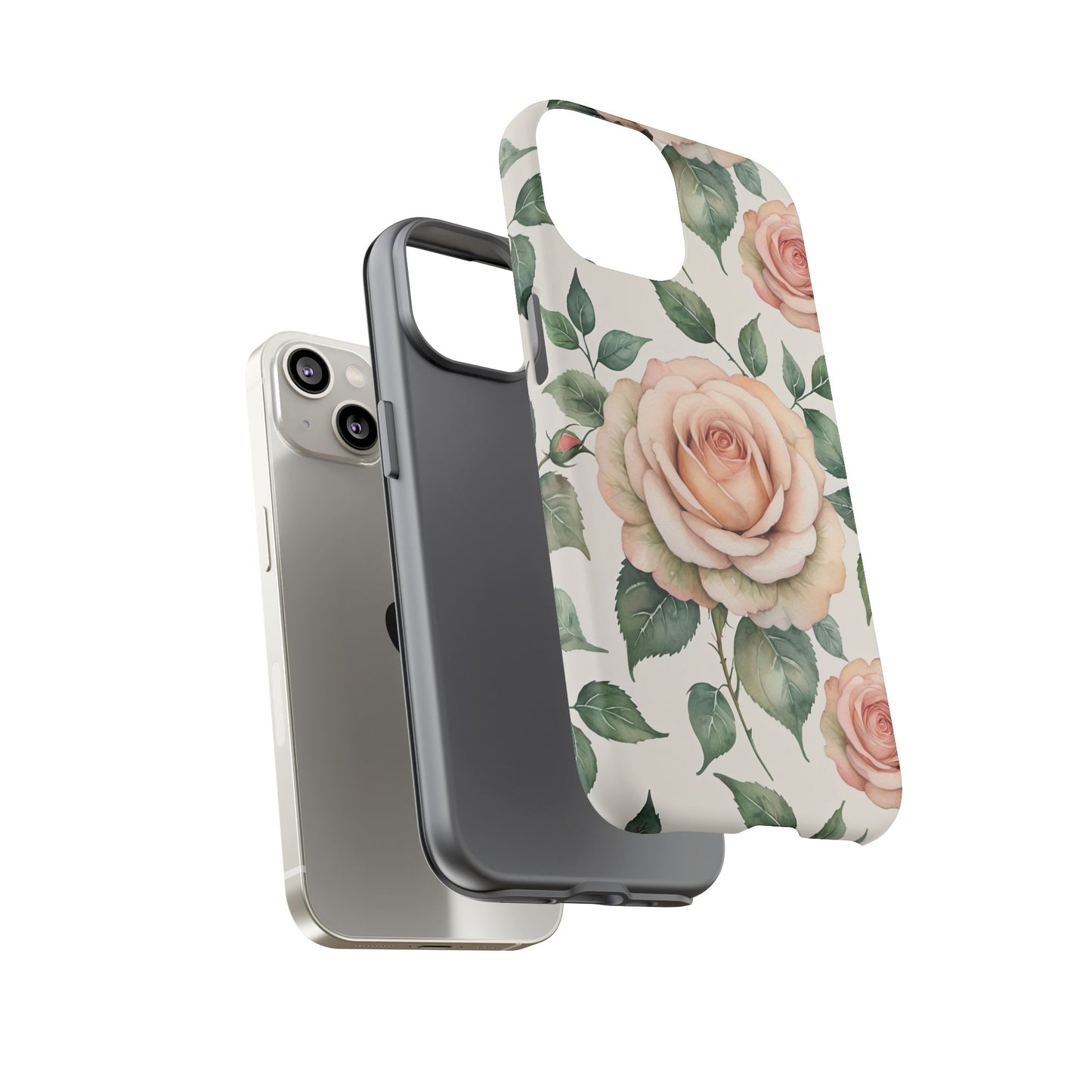 Watercolor Large Roses Tough Cases