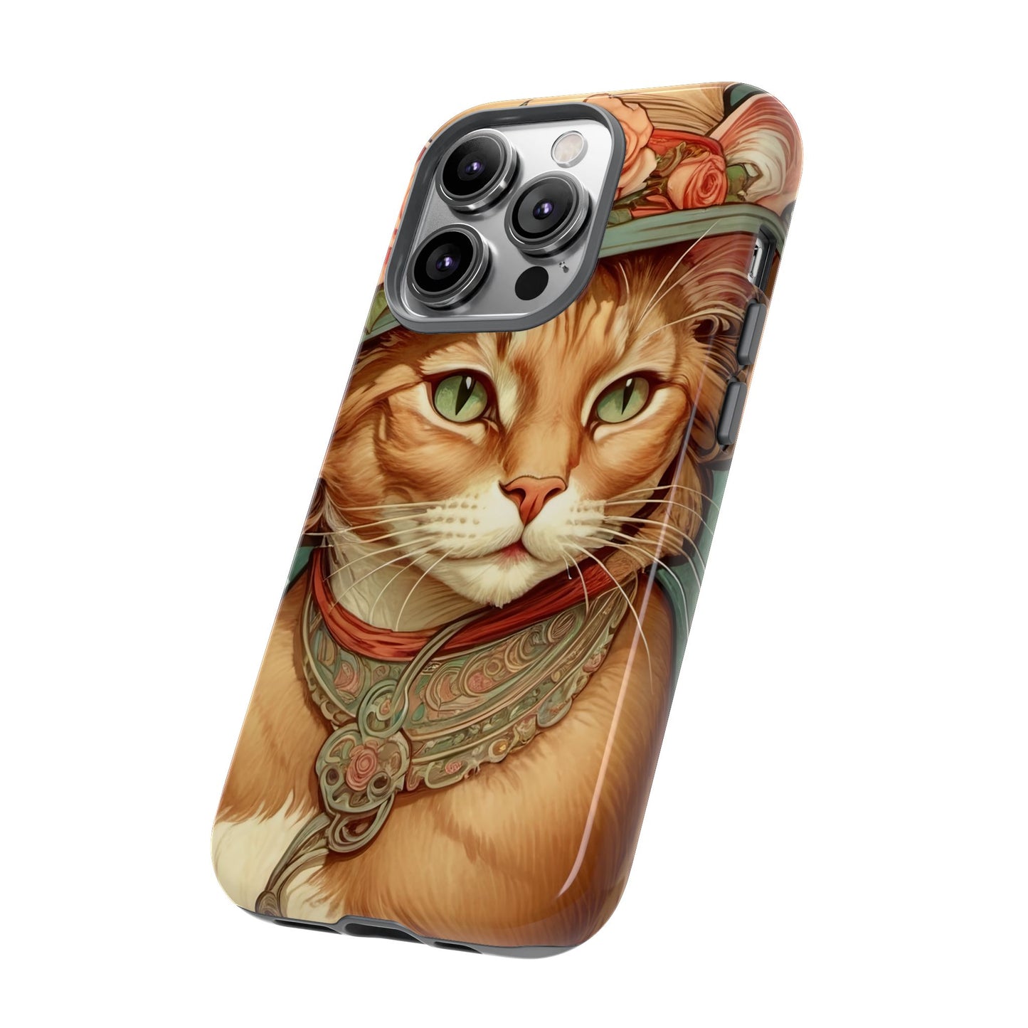 Alphonse Mucha Tough Phone Cases (A lady cat 2)