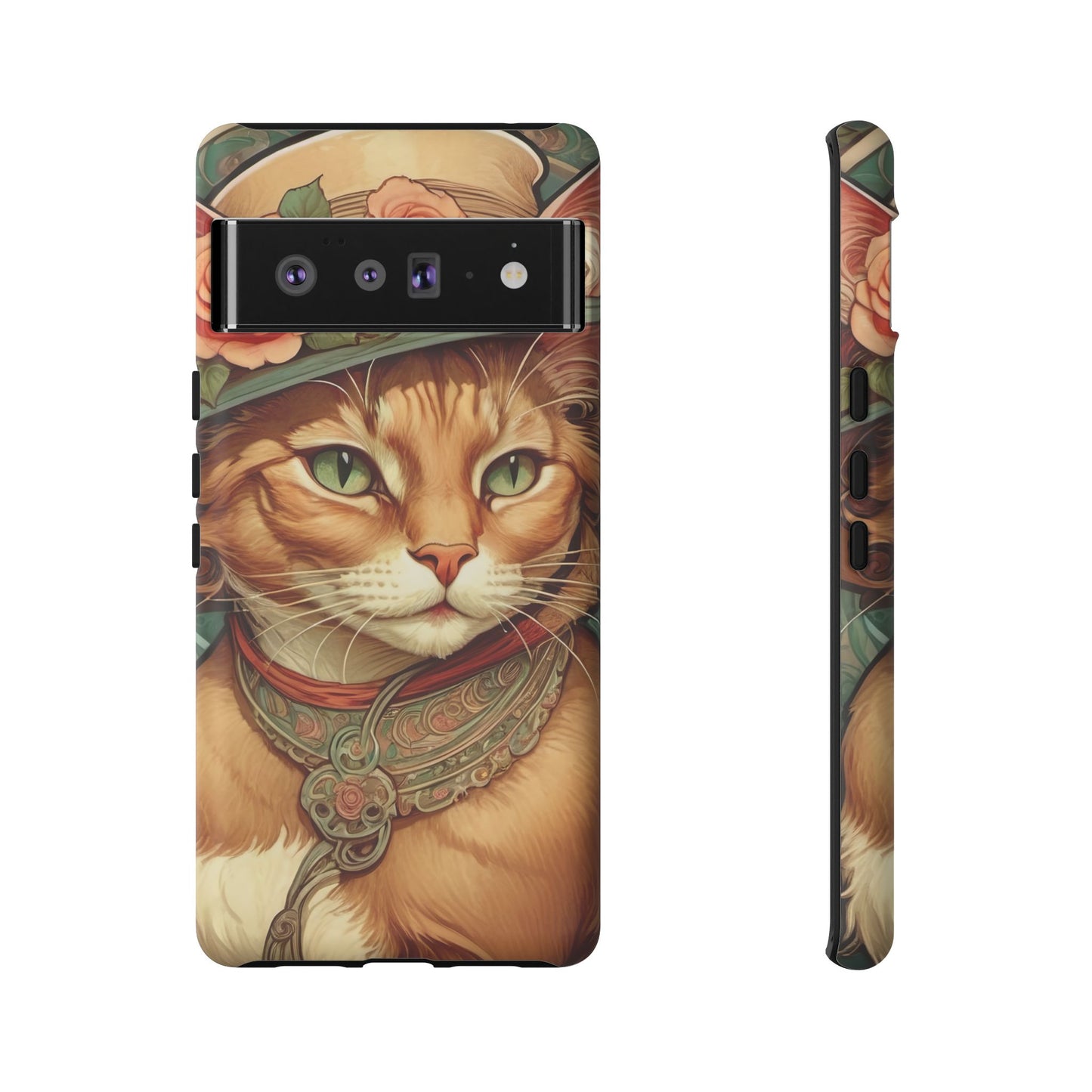 Alphonse Mucha Tough Phone Cases (A lady cat 2)