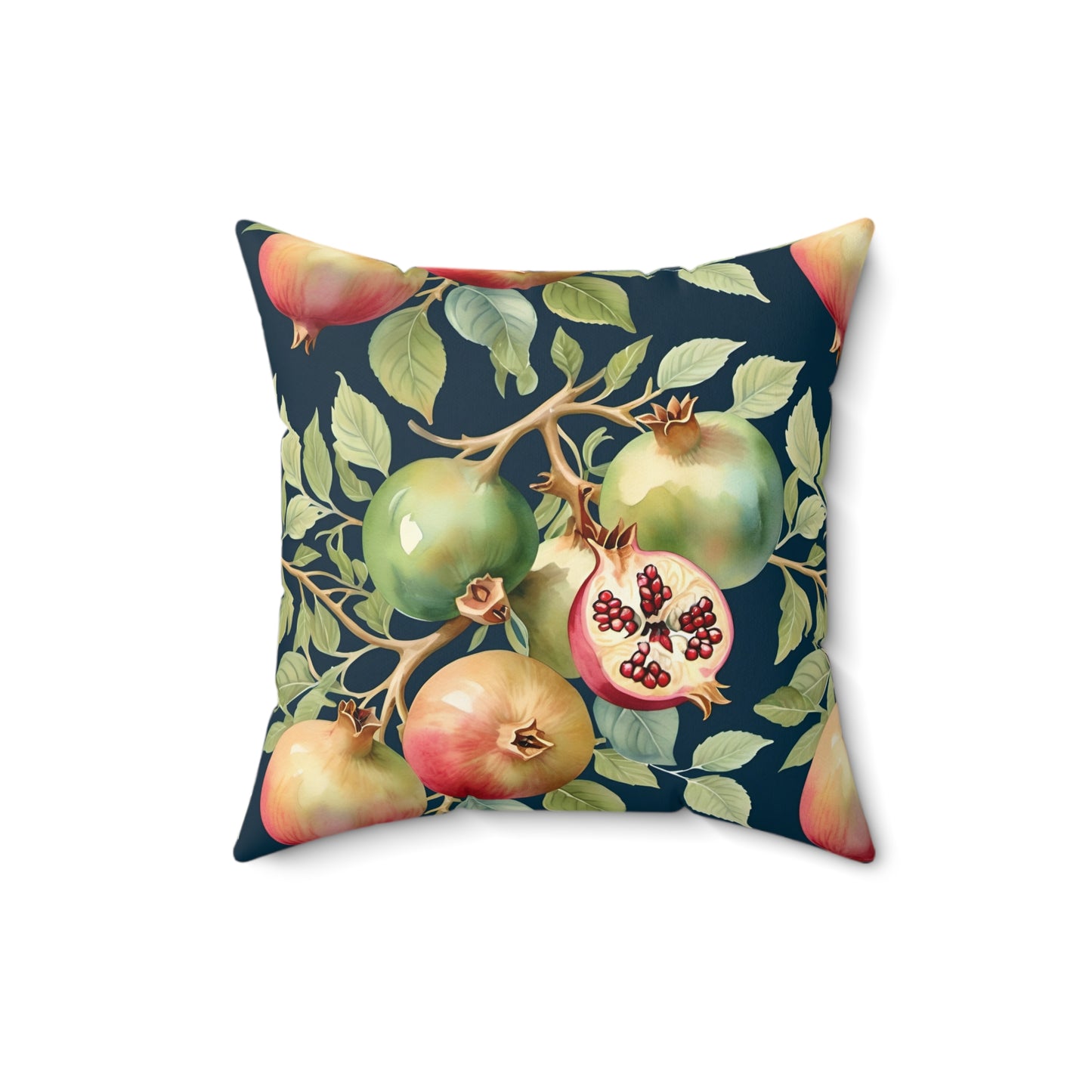 Rococo Pomegranates Square Pillow 2