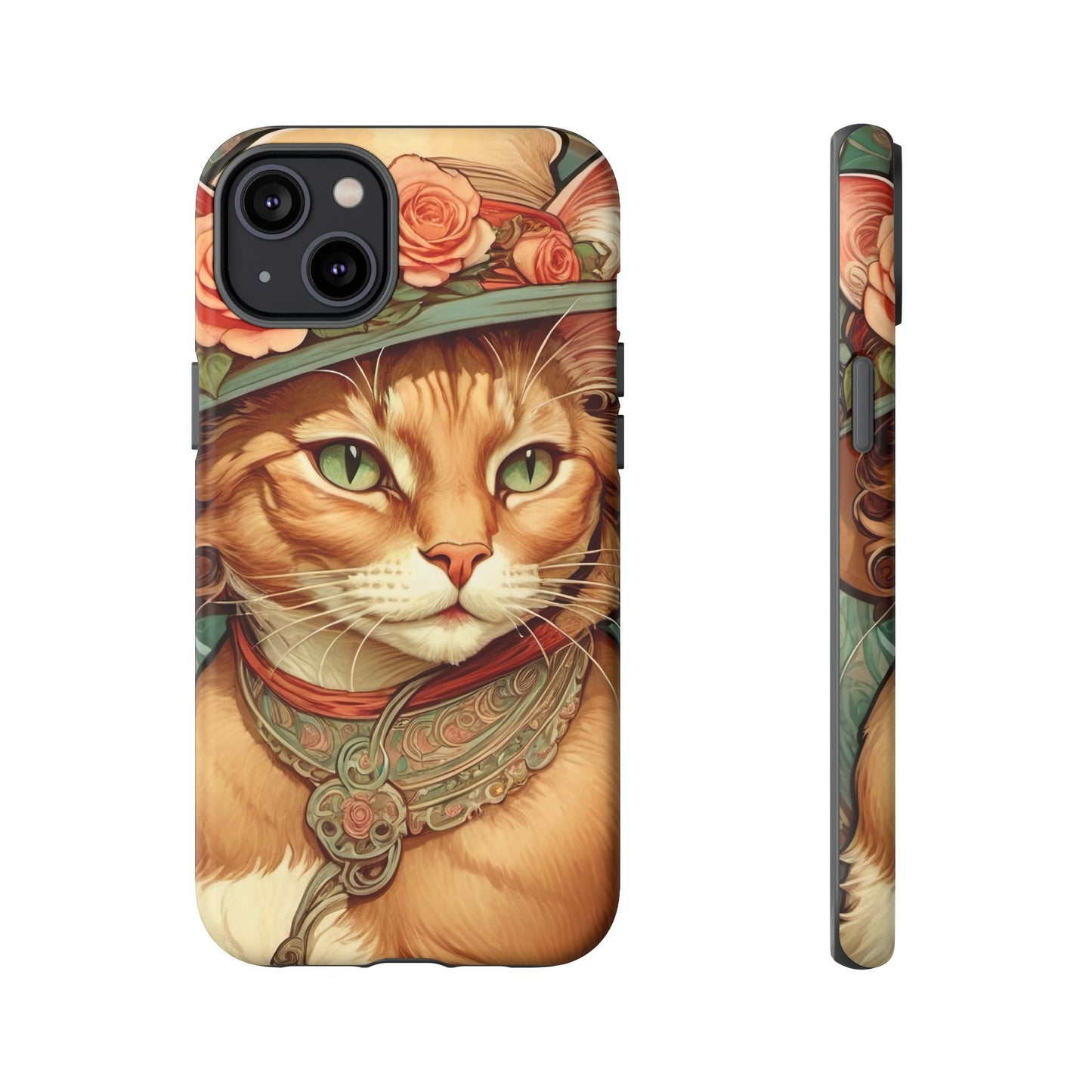 Alphonse Mucha Tough Phone Cases (A lady cat 2)