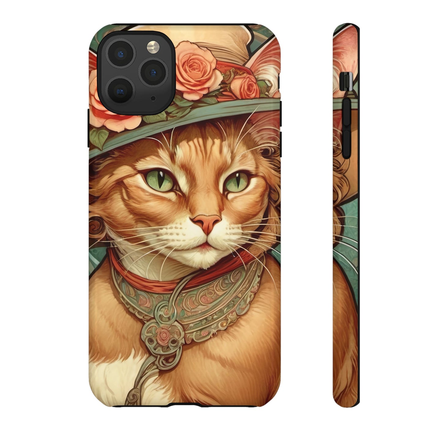 Alphonse Mucha Tough Phone Cases (A lady cat 2)