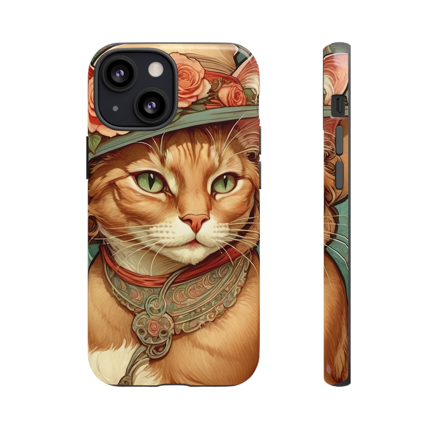 Alphonse Mucha Tough Phone Cases (A lady cat 2)