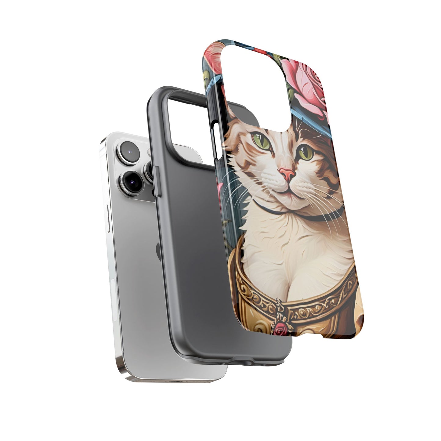 Oil Painting Cat Tough Phone Cases (A Lady 2)