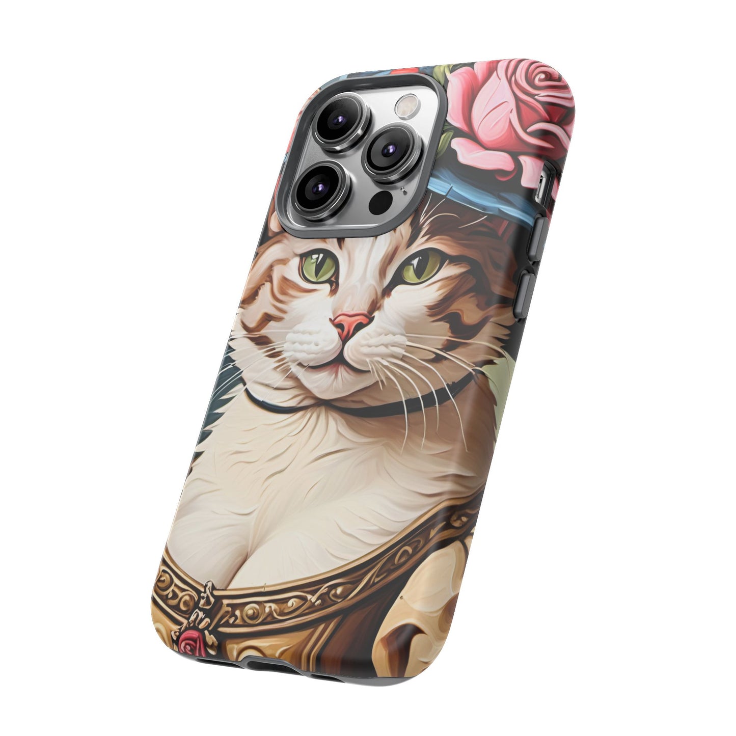 Oil Painting Cat Tough Phone Cases (A Lady 2)