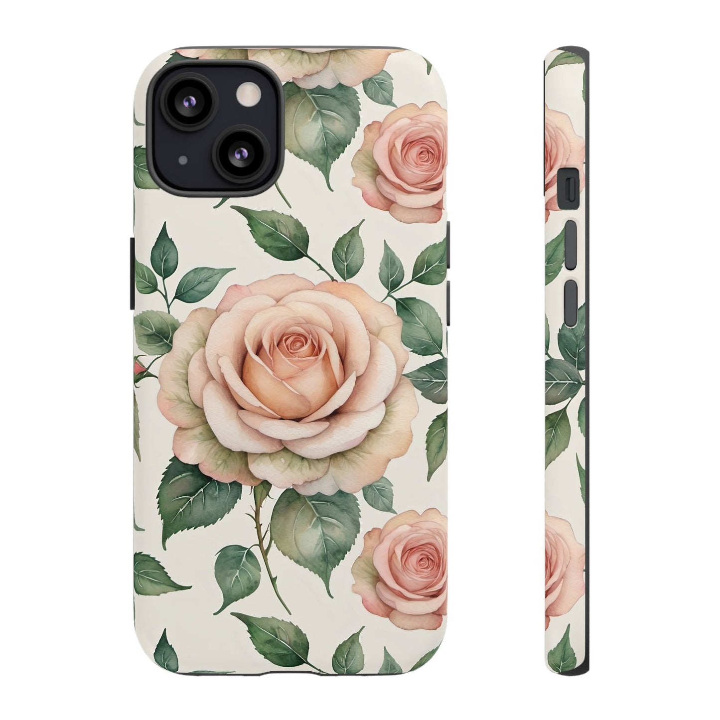 Watercolor Large Roses Tough Cases