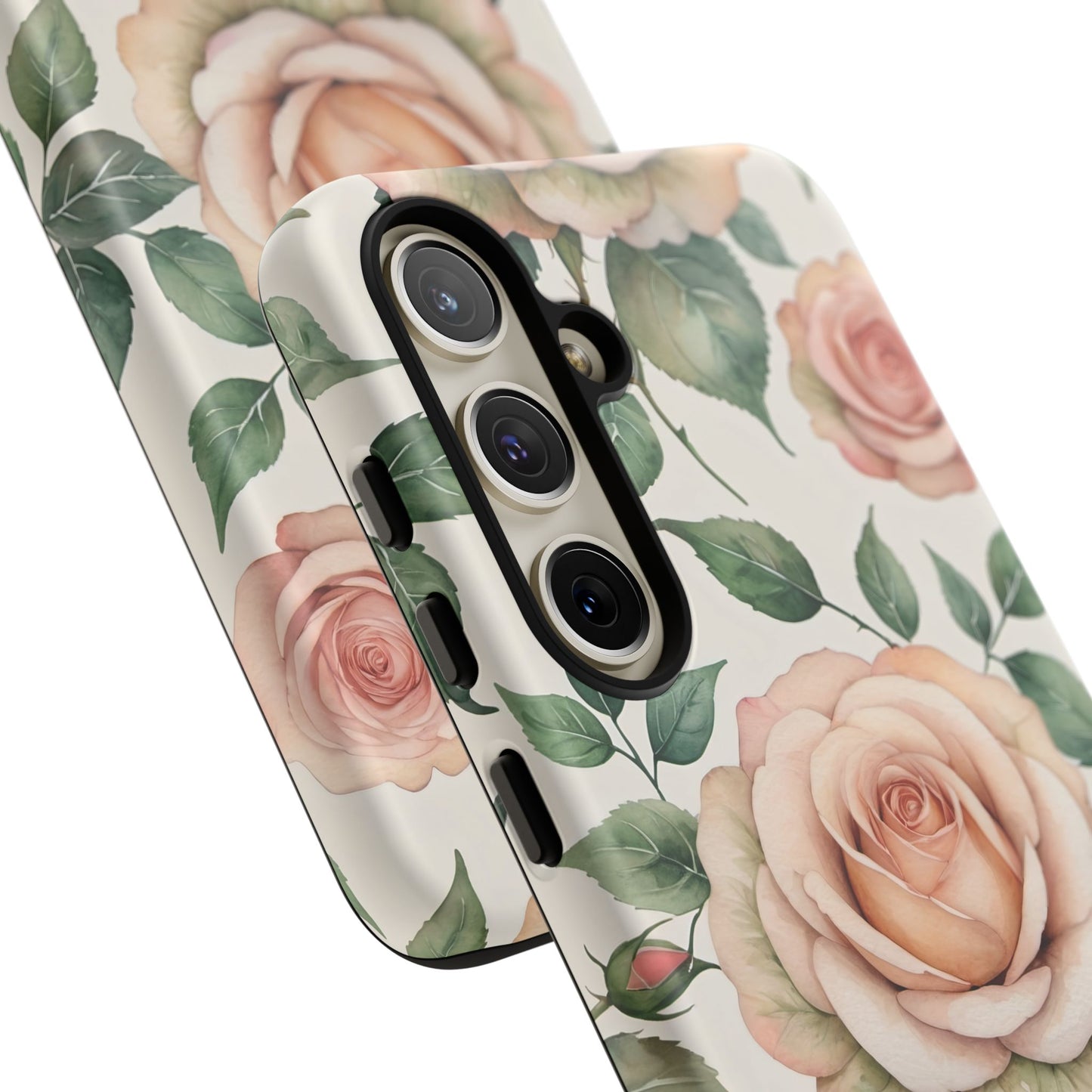 Watercolor Large Roses Tough Cases