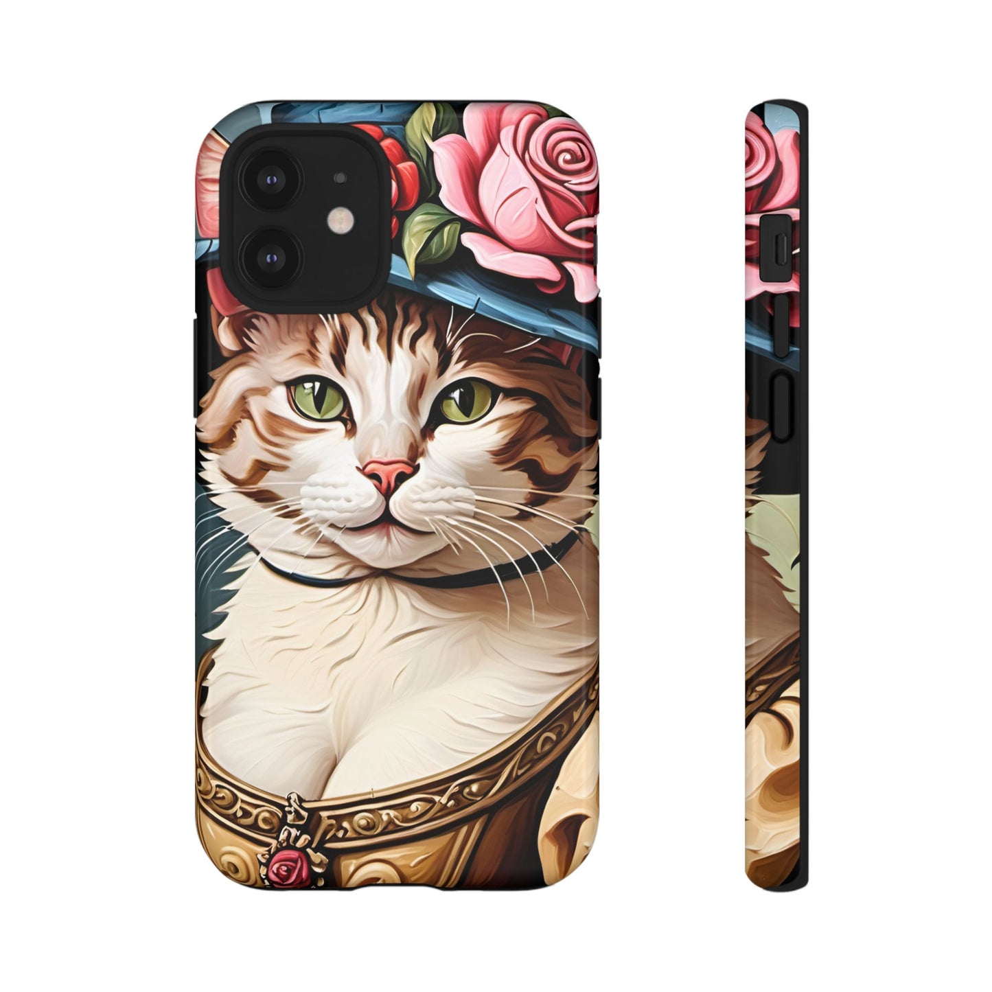 Oil Painting Cat Tough Phone Cases (A Lady 2)