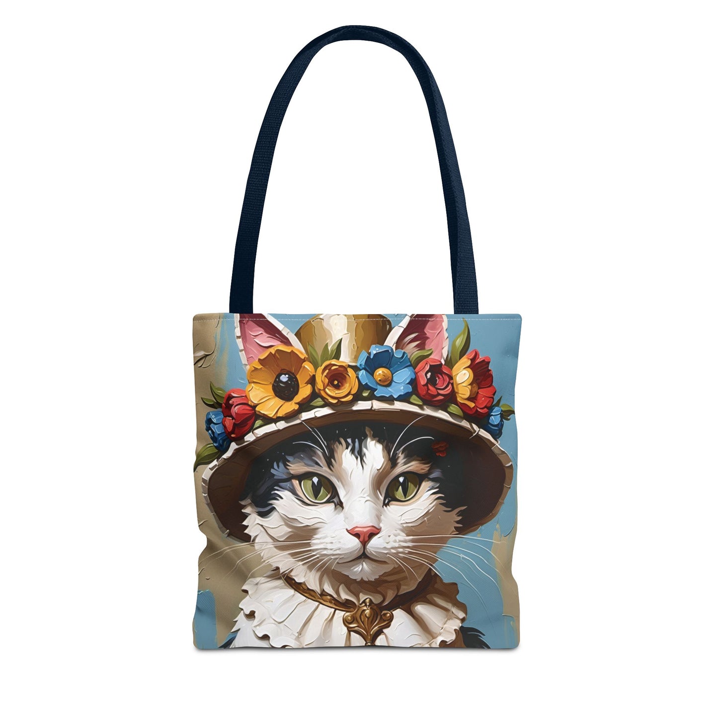 Cat Portrait in Oil Tote Bag