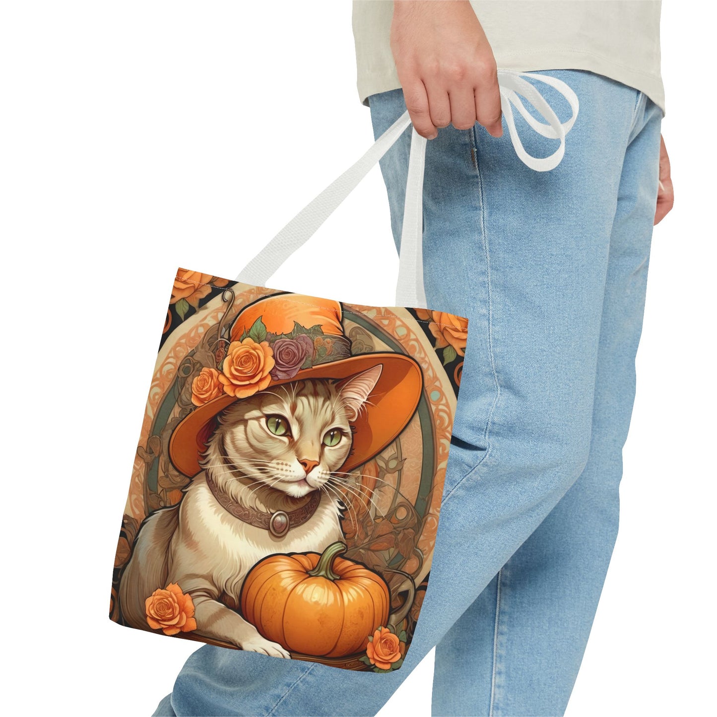 Halloween Art Nouveau Cat Tote