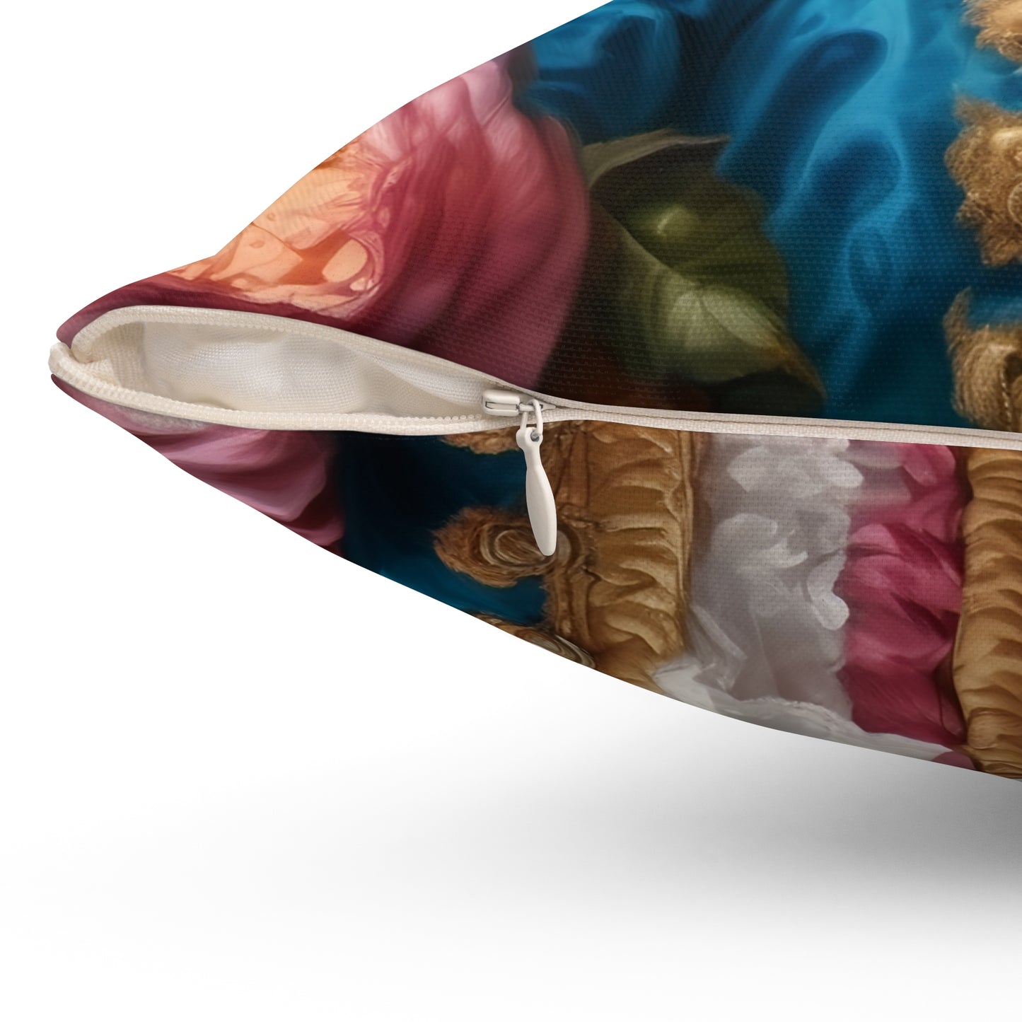 Rococo Cat Square Pillow (A Kitten 2)