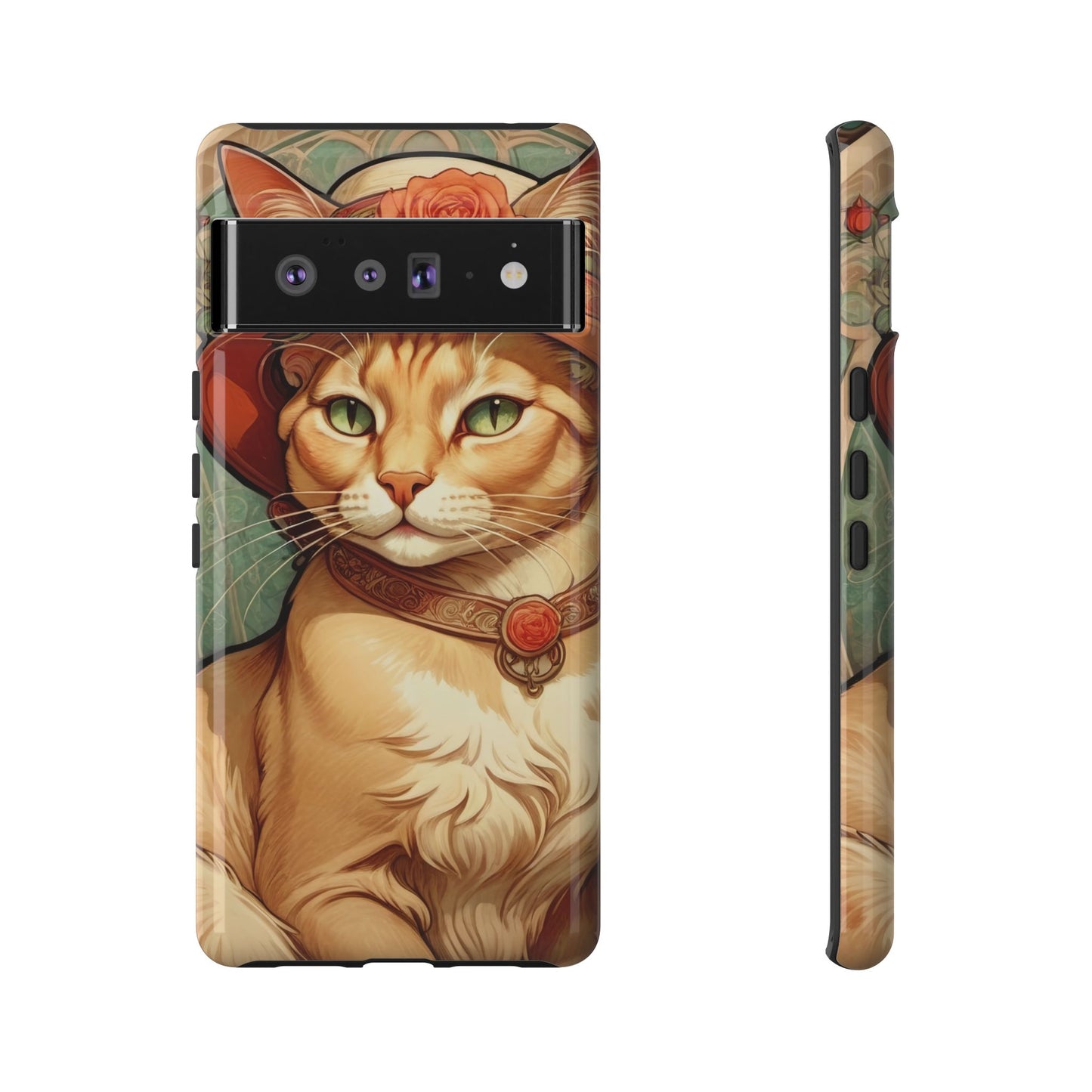 Alphonse Mucha Tough Phone Cases (A lady cat)