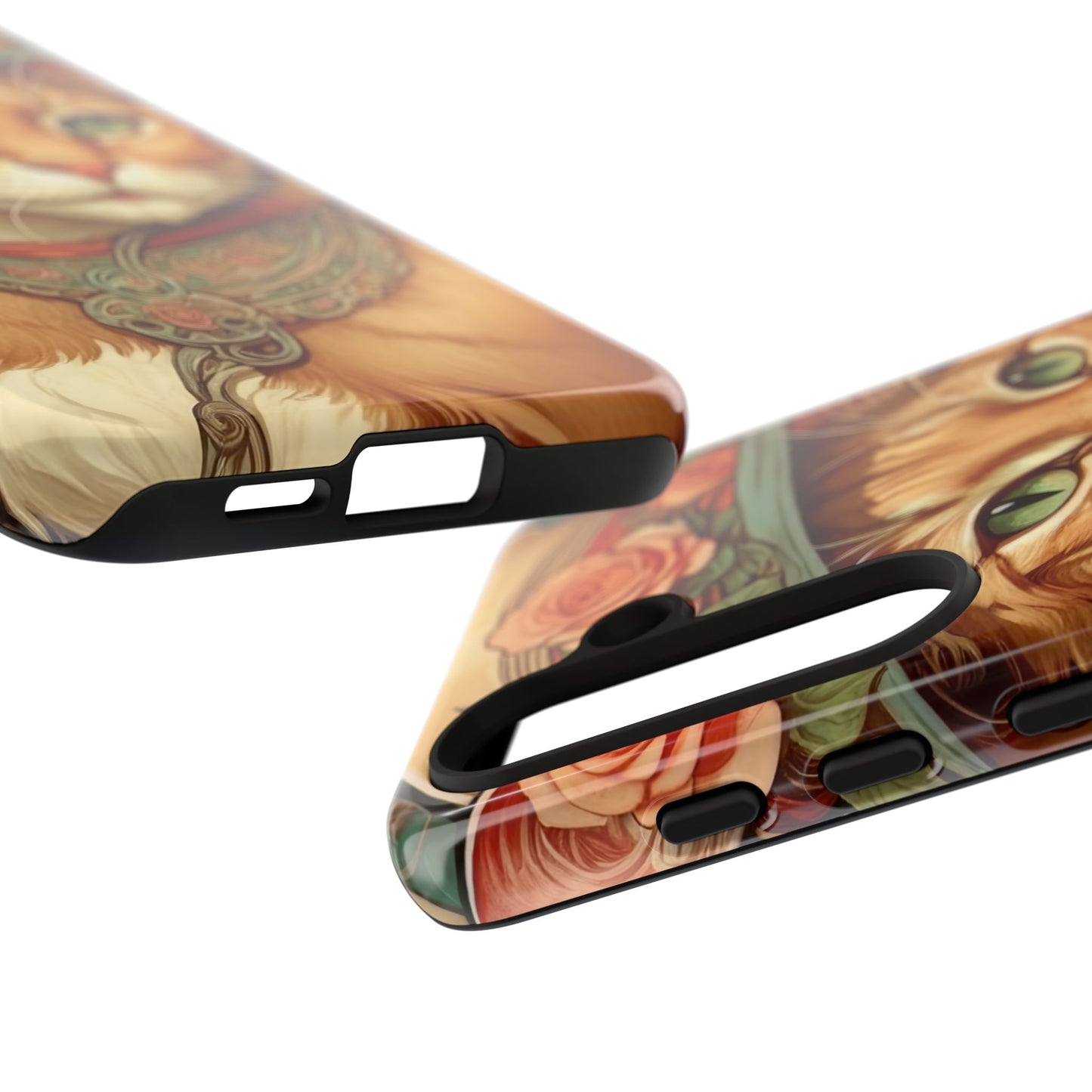 Alphonse Mucha Tough Phone Cases (A lady cat 2)