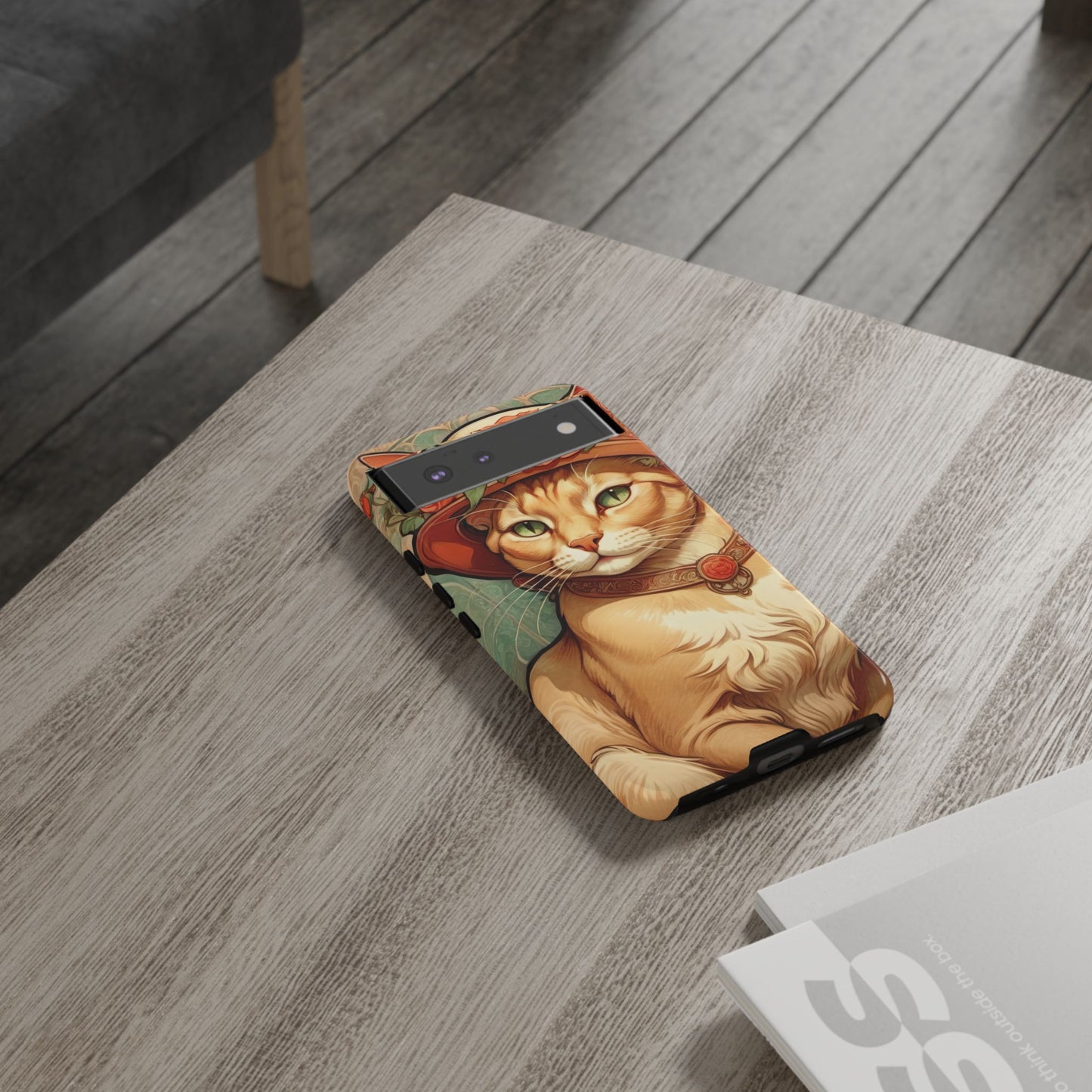 Alphonse Mucha Tough Phone Cases (A lady cat)
