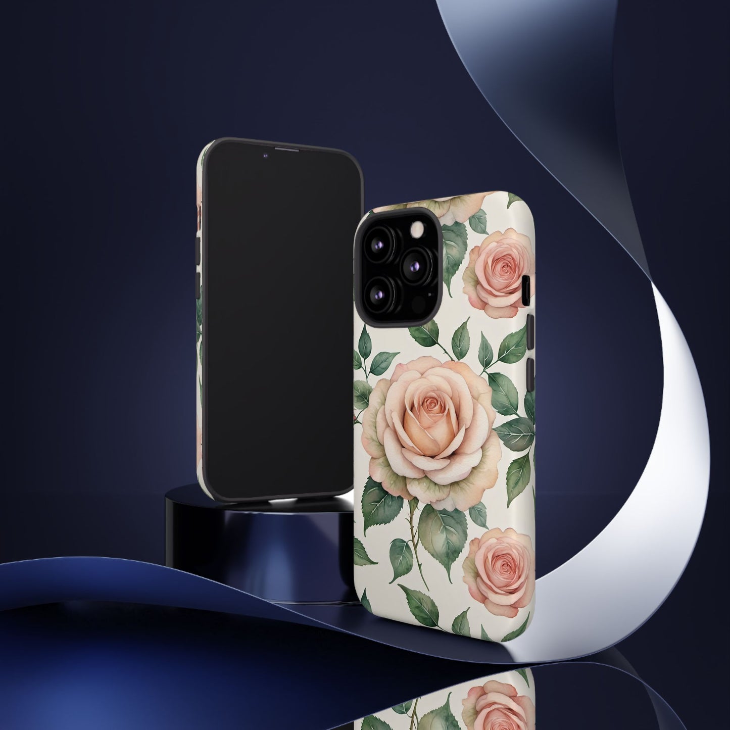 Watercolor Large Roses Tough Cases