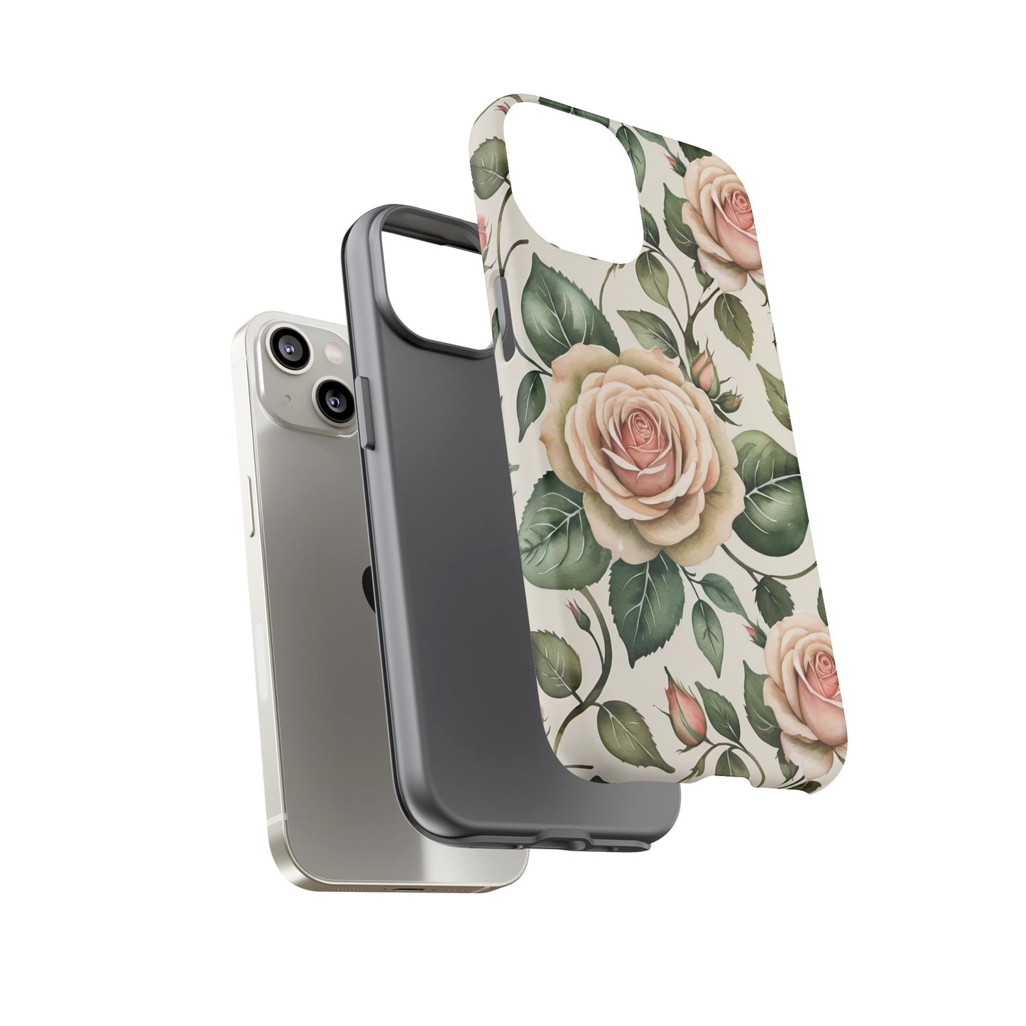 Watercolor Large Roses Tough Cases 2