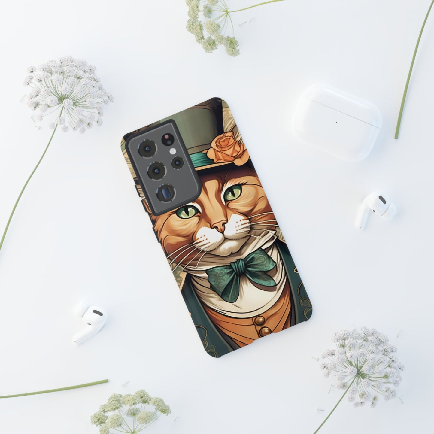Alphonse Mucha Tough Phone Cases (A gentleman cat)