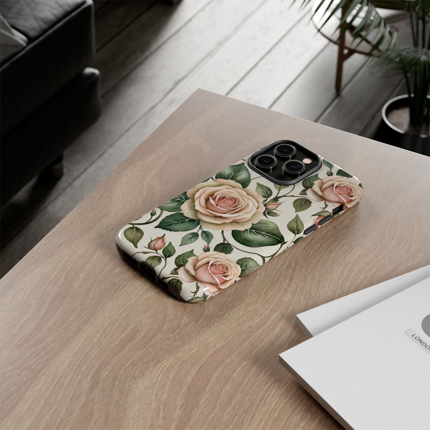 Watercolor Large Roses Tough Cases 2